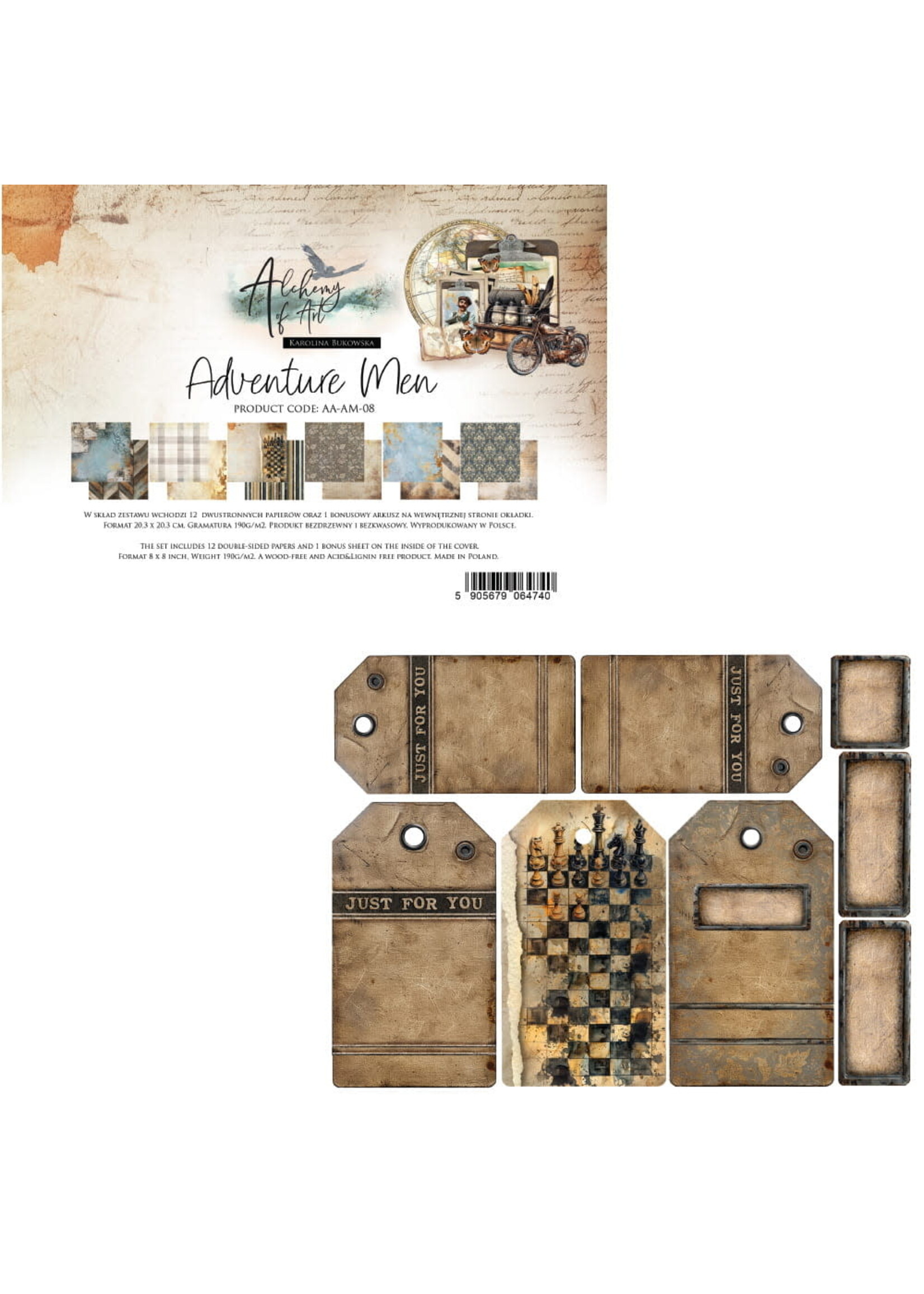 Papierset AA-AM-08 ich Adventure Heren Papierset