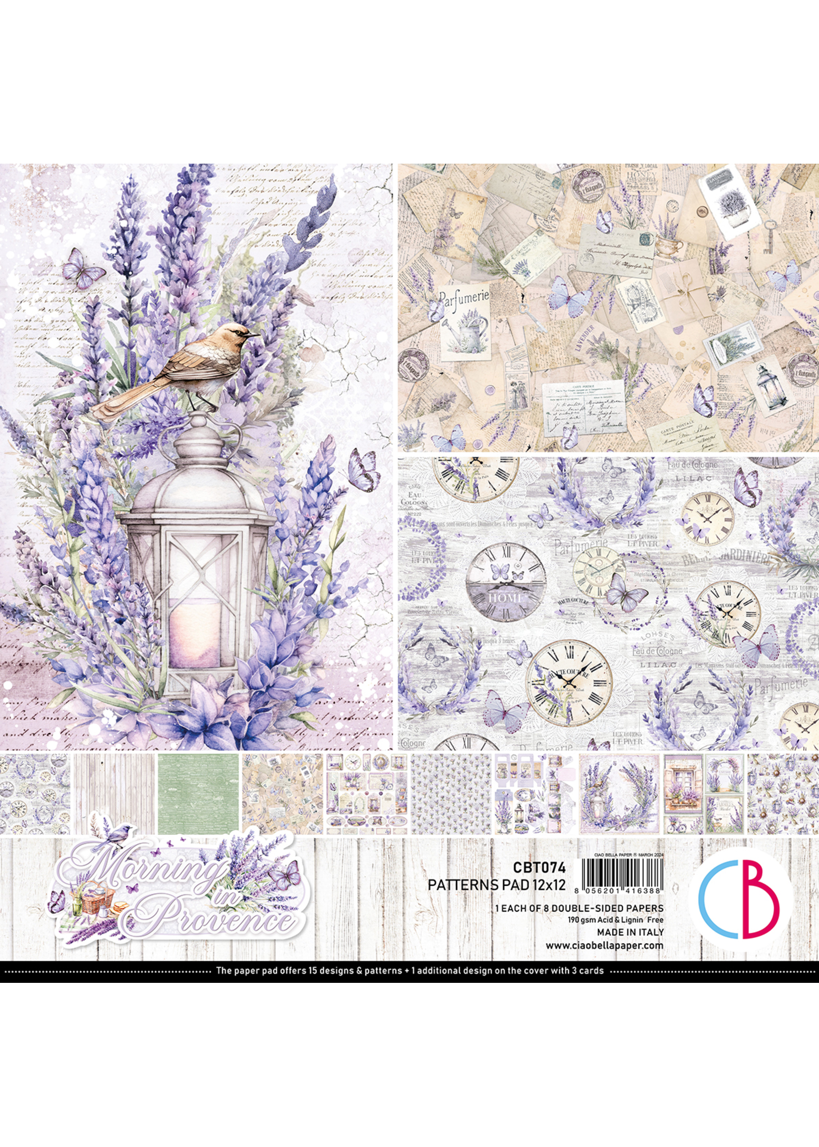 Ochtend in de Provence Patronen Pad 12"x12" 8/Pkg
