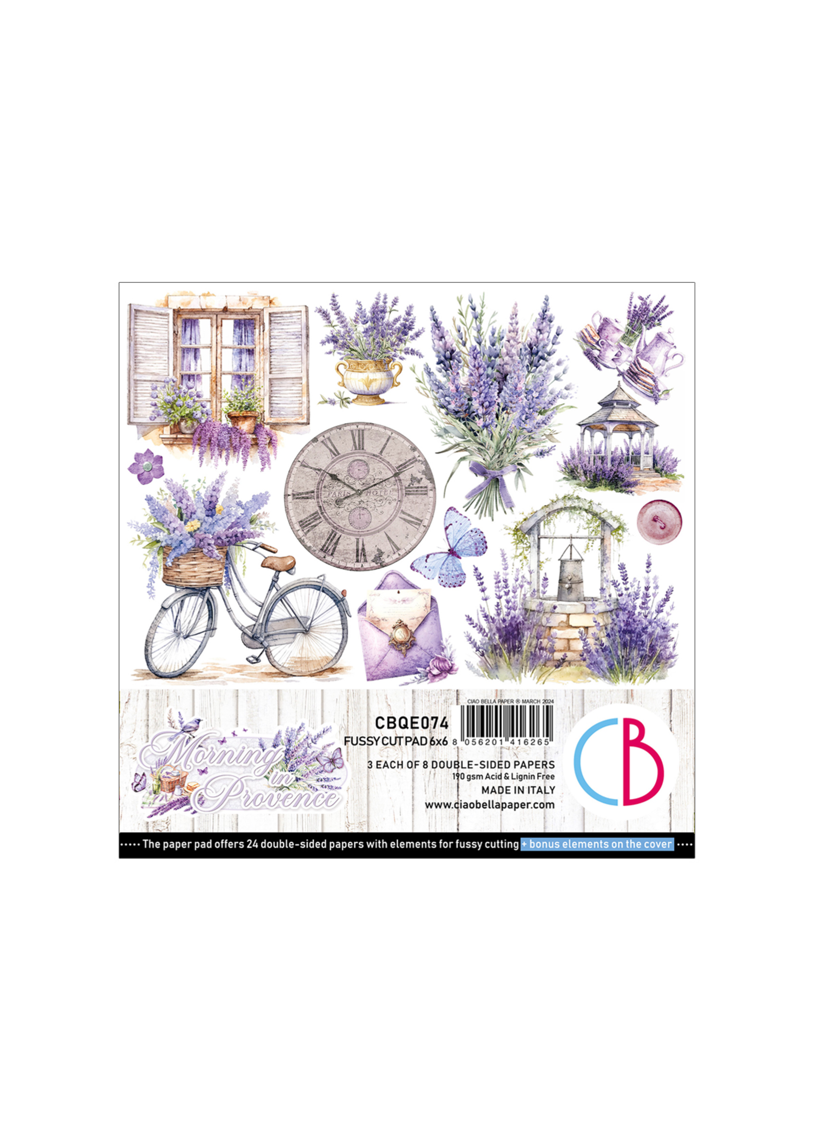 Ochtend in de Provence kieskeurig gesneden pad 6"x6" 24/pkg