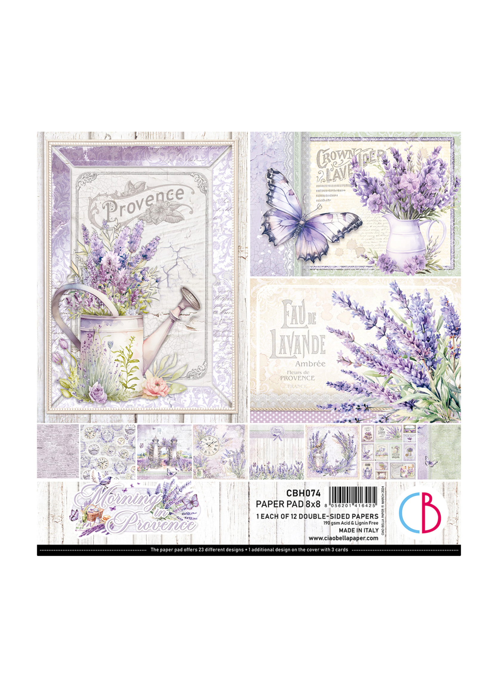 Ochtend in de Provence Paper Pad 8"x8" 12/Pkg