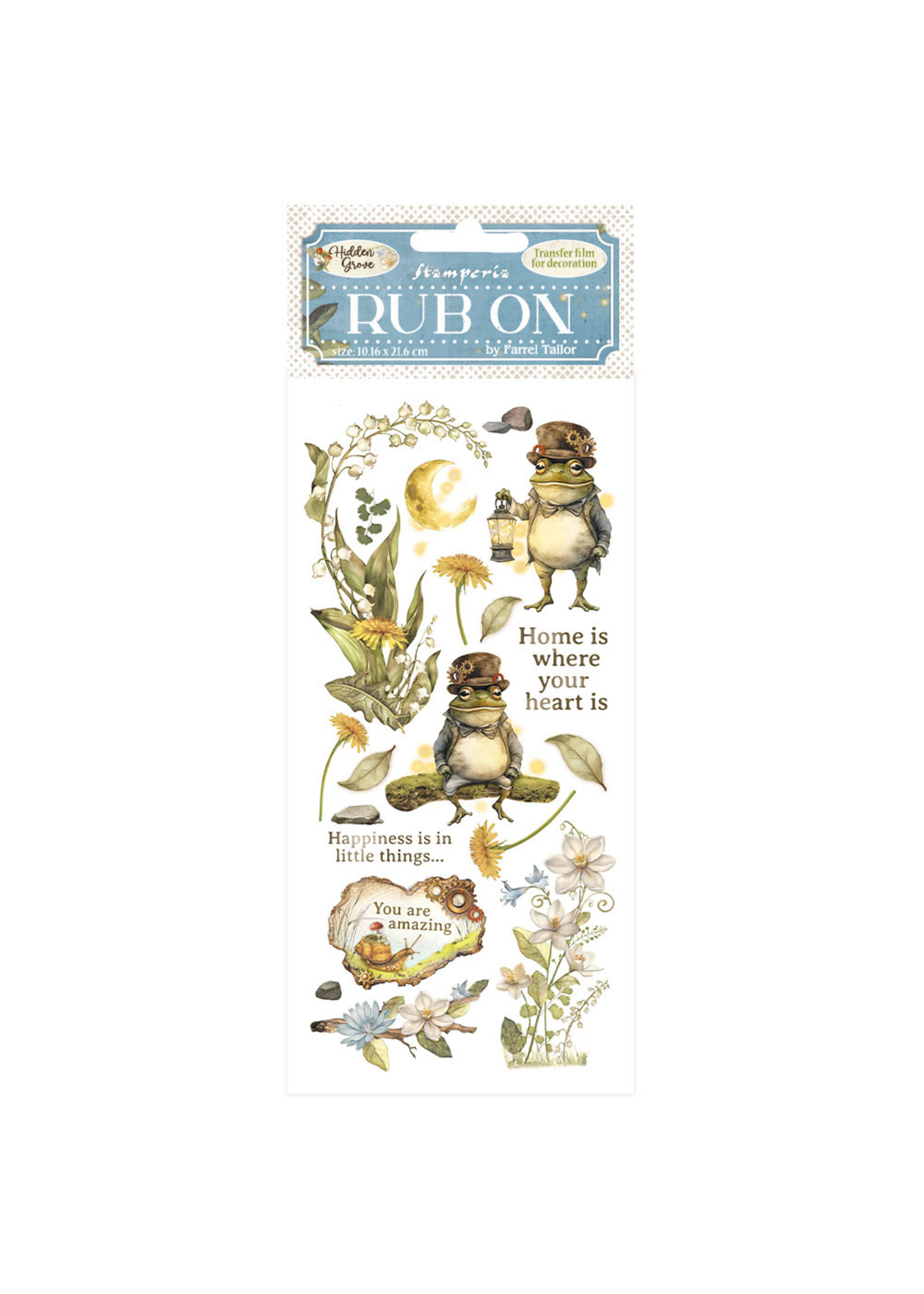 Rub-on cm 10,16x21,6 - Hidden Grove Mr Frog CME Code: DFLRB149