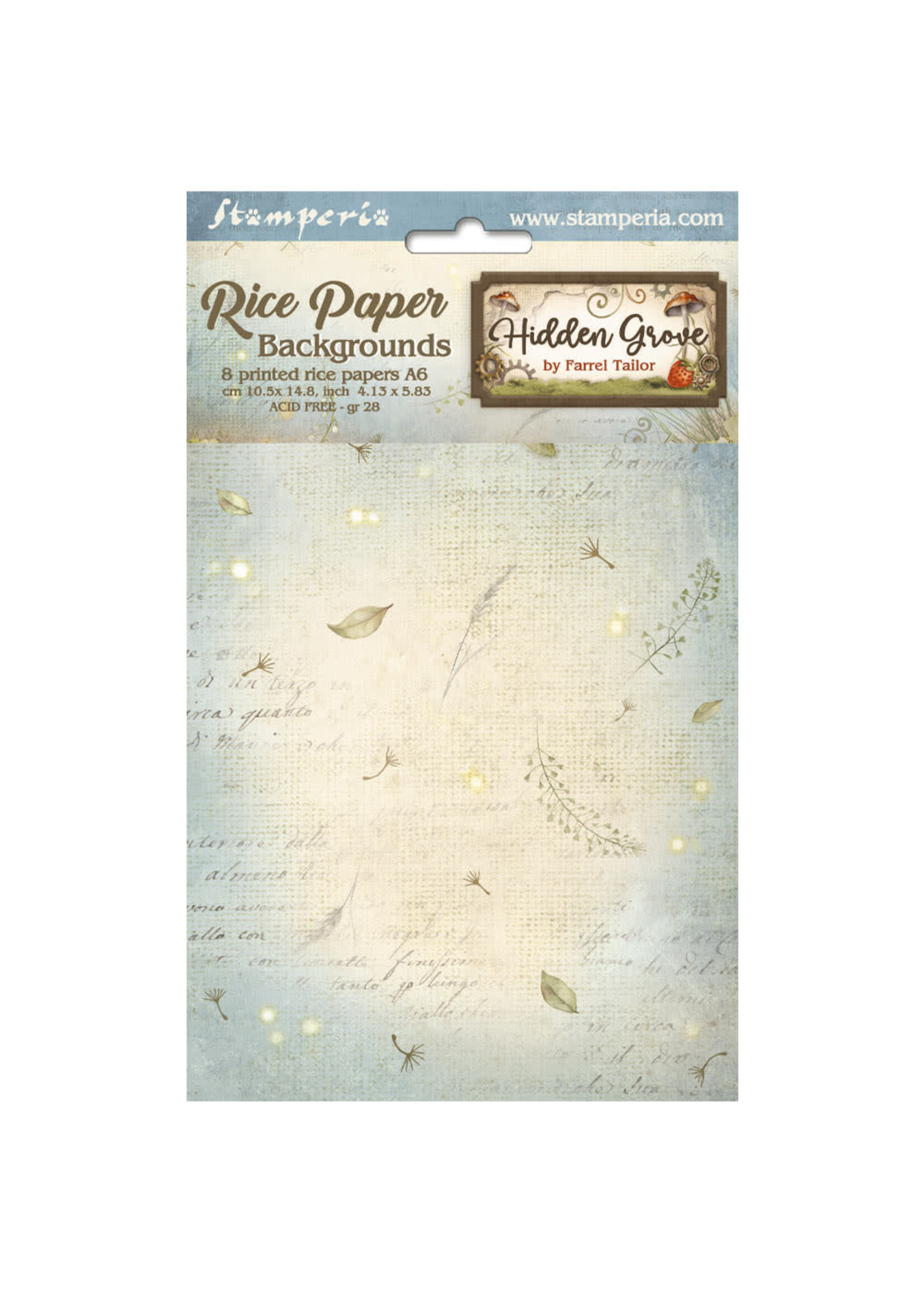 Selectie 8 Rijstpapier A6 achtergronden - Hidden Grove CME-code: DFSAK6038