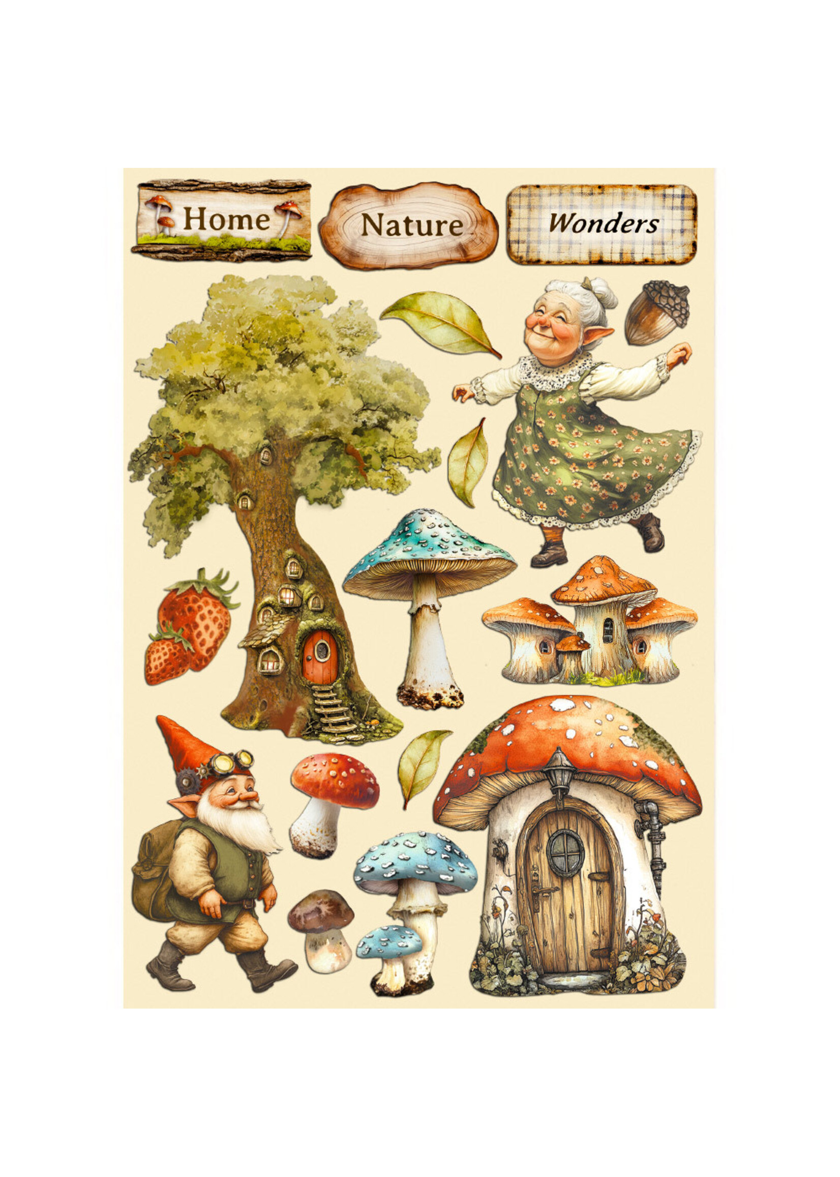 Gekleurd Houten vorm A5 - Hidden Grove CME-code: KLSP180