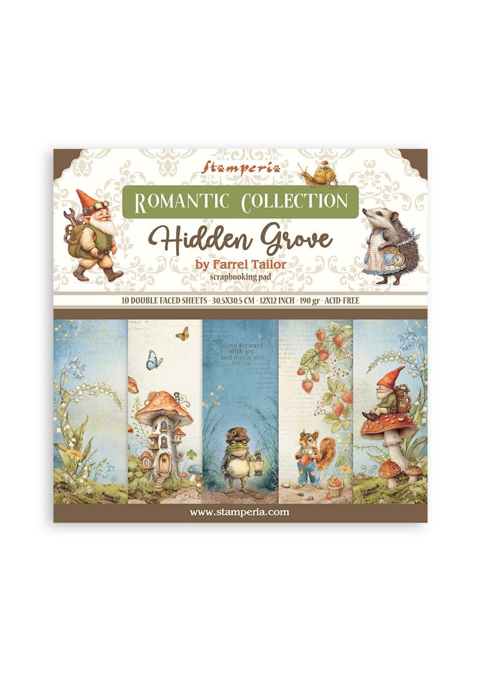 Scrapbooking Pad 10 vellen cm 30,5x30,5 (12"x12") - Hidden Grove CME-code: SBBL168