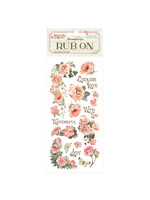 Rub-on cm 10,16x21,6 - Huis van Rozen geschriften en rozen CME-code: DFLRB152