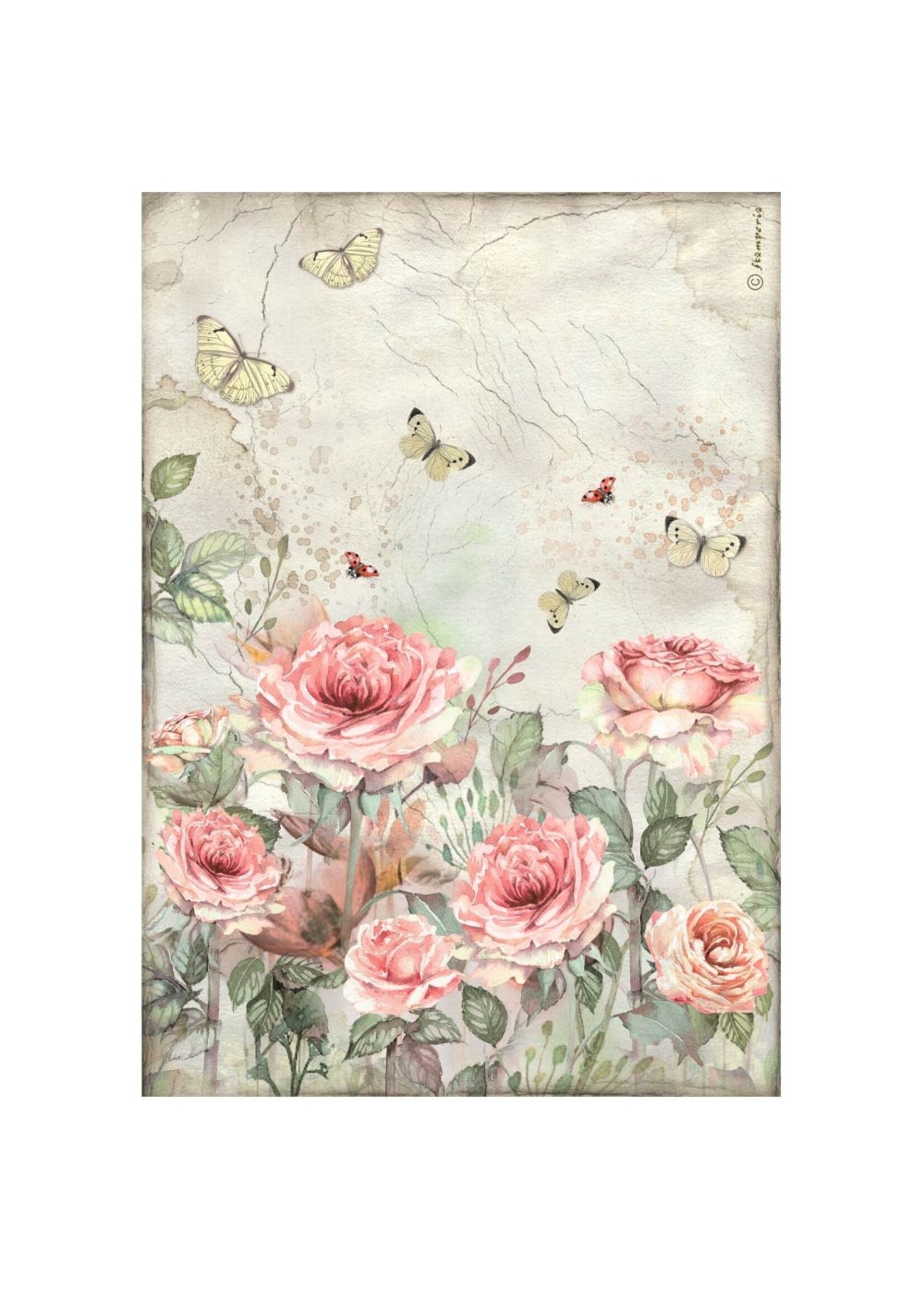 Selectie 6 Rijstpapier A4 - House of Roses CME-code: DFSA4XHR