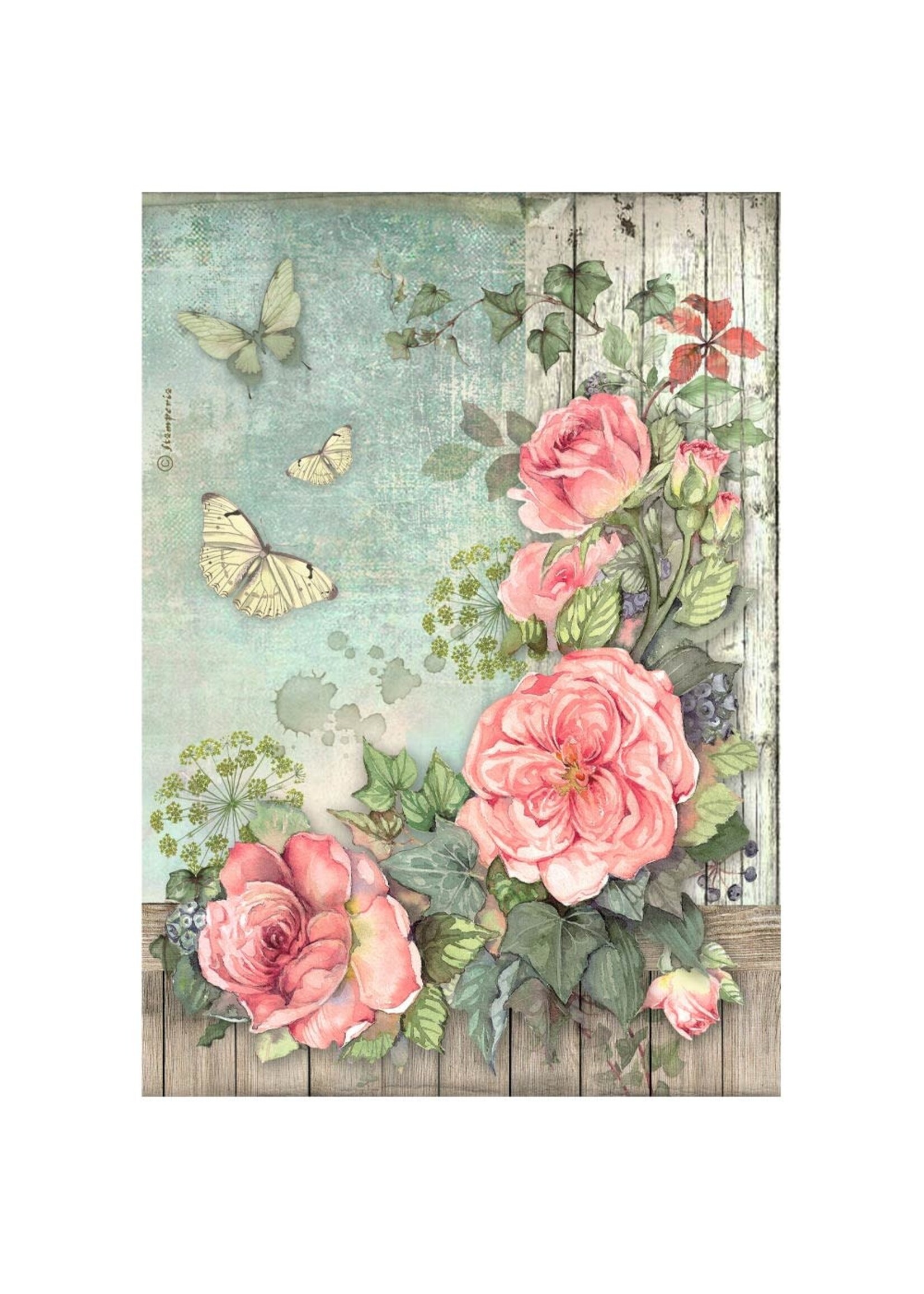 Selectie 6 Rijstpapier A4 - House of Roses CME-code: DFSA4XHR