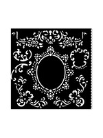sjabloon cm 18X18 - House of Roses rand met frame CME-code: KSTDQ121