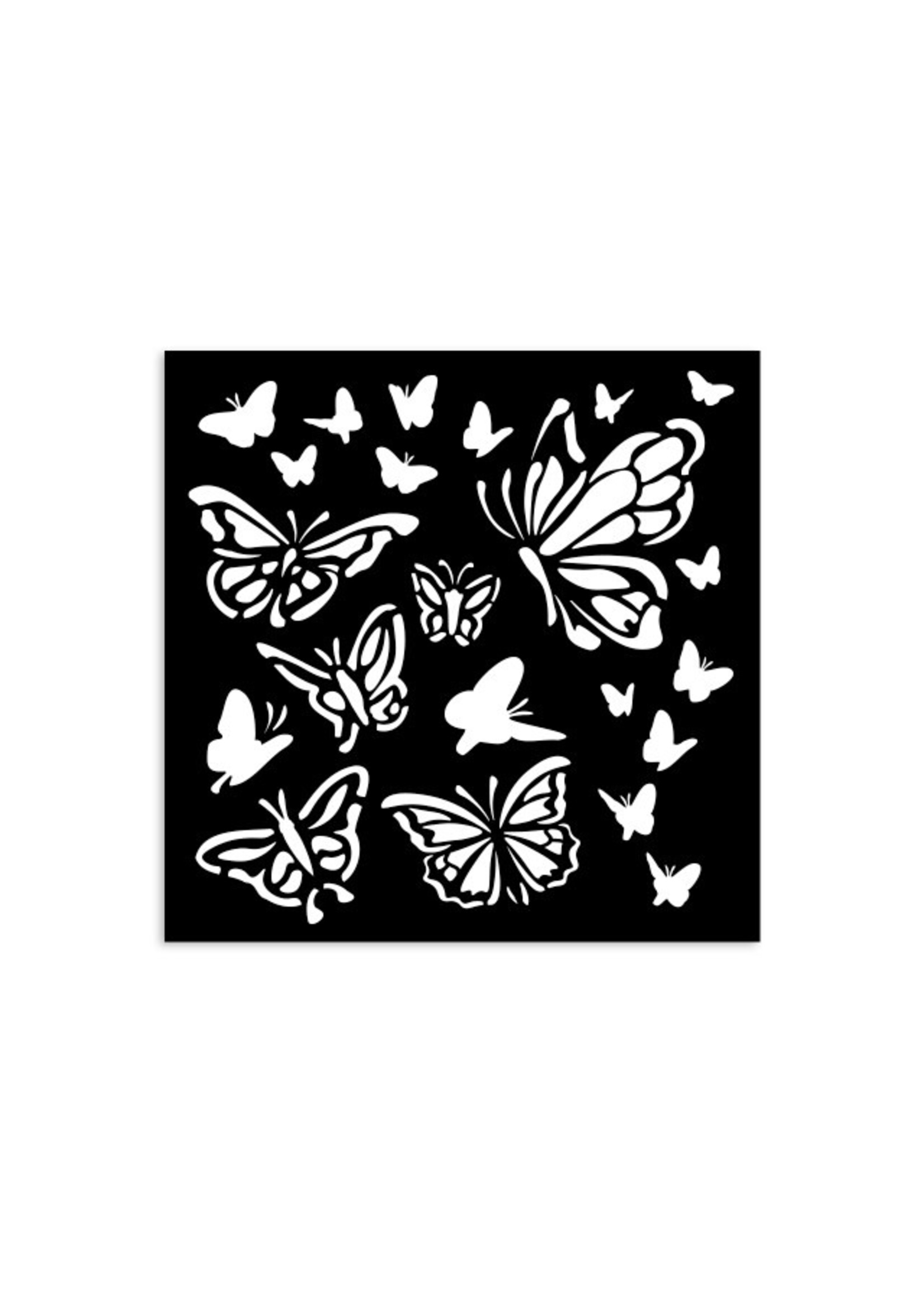 sjabloon cm 12X12 - House of Roses papillon CME-code: KSTDS34