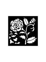 sjabloon cm 12X12 - House of Roses grote roos CME-code: KSTDS36