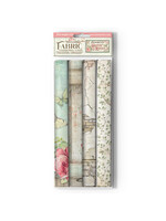 Pak met  4 vellen stof cm 30x30 - House of Roses CME-code: SBPLT44