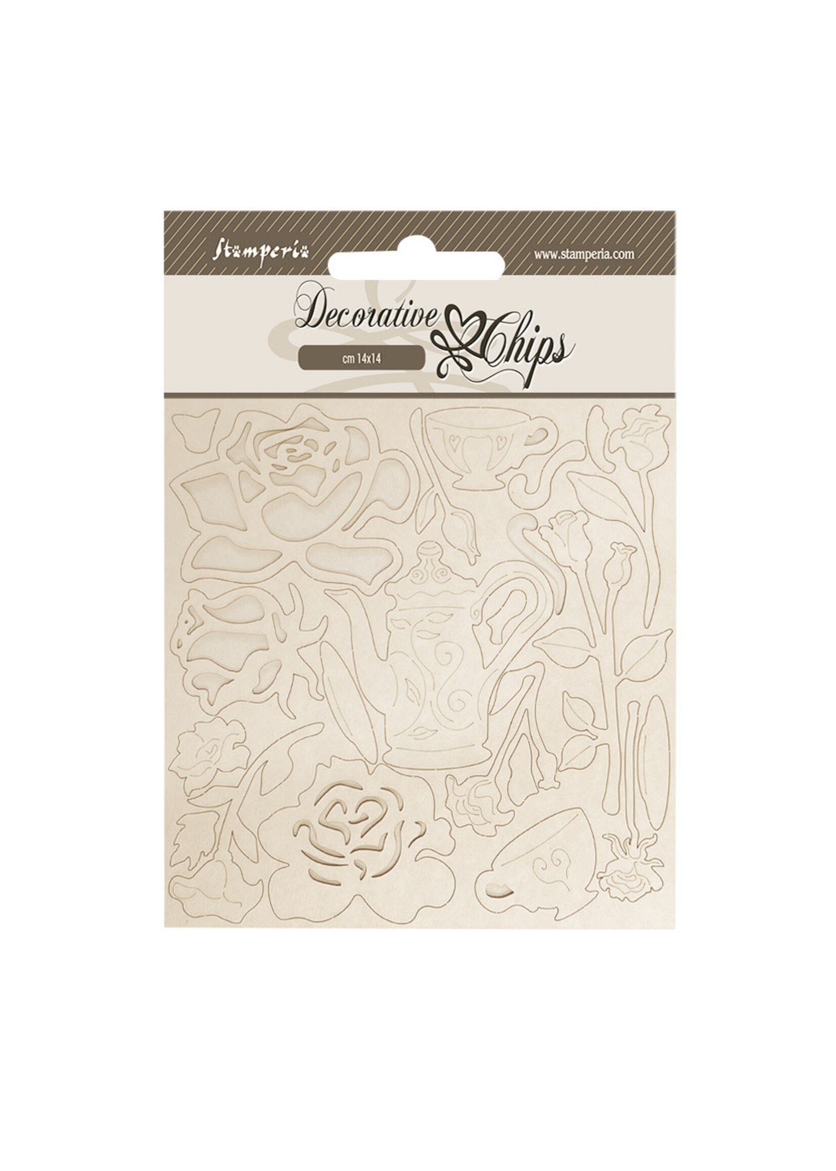Decoratieve chips cm 14x14 - House of Roses rozen CME-code: SCB258