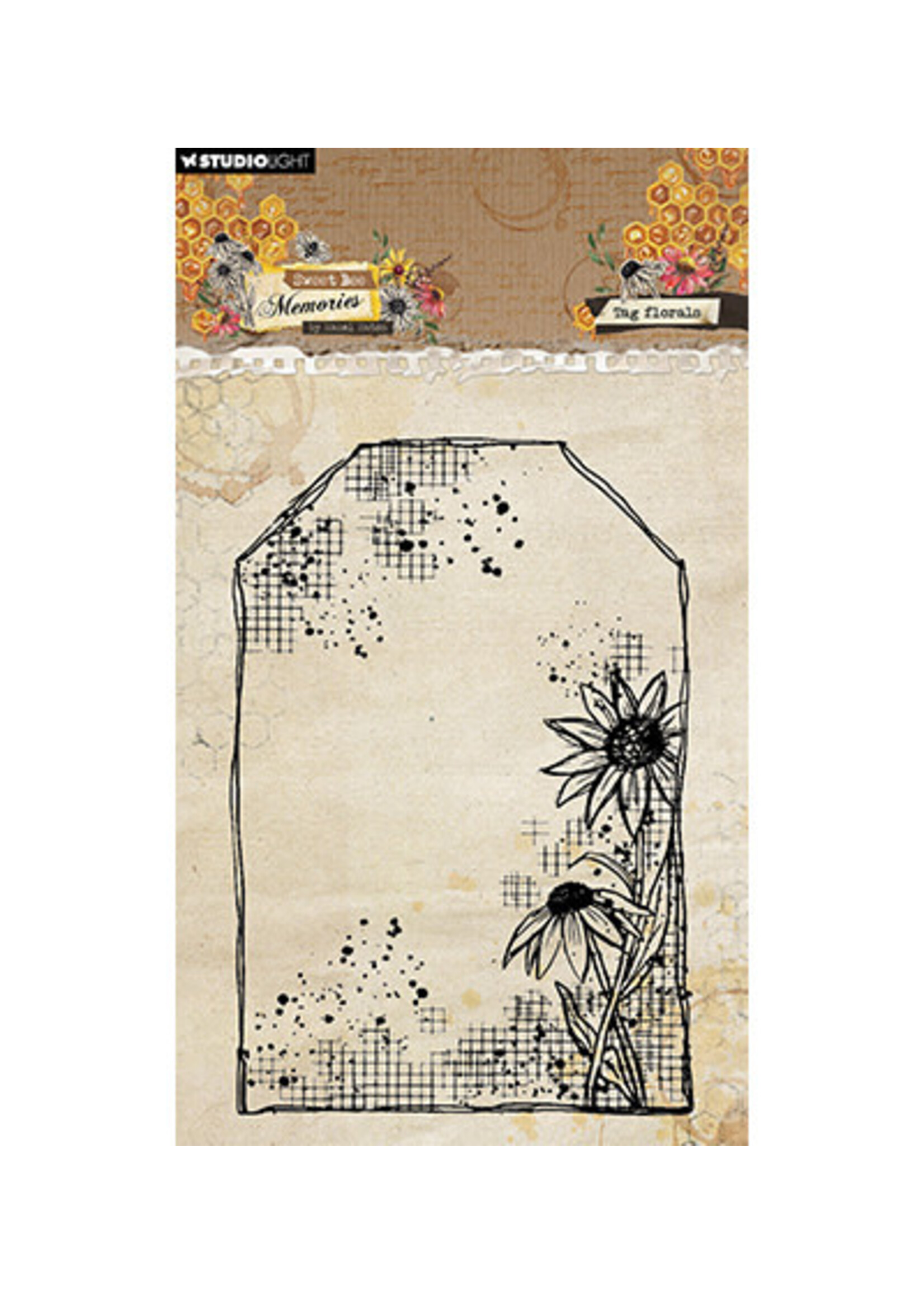 HE-SB-STAMP791 - Tag florals Sweet Bee Memories nr.791
