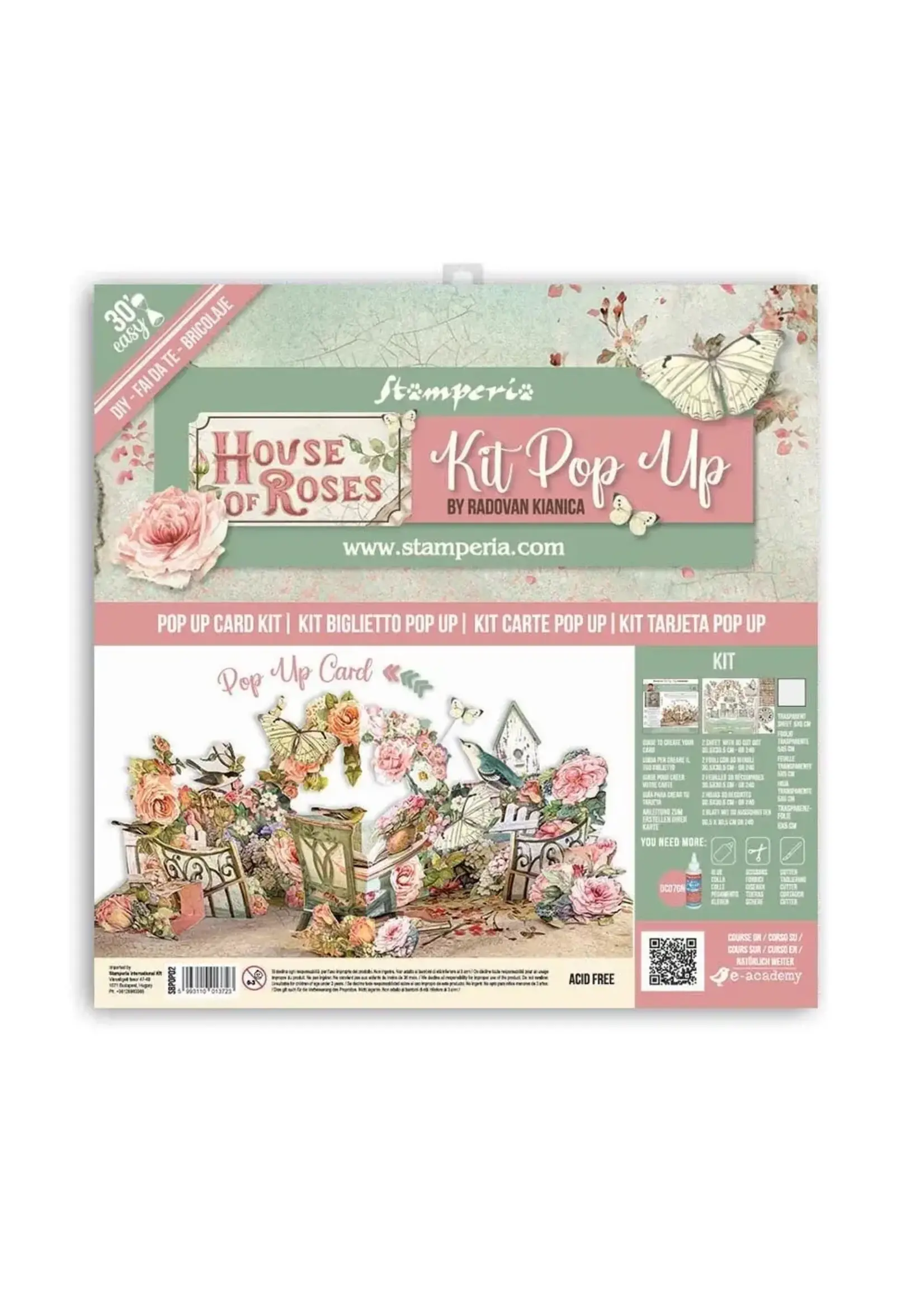 Pop Up Kit 12x12 Inch House of Roses (SBPOP02
