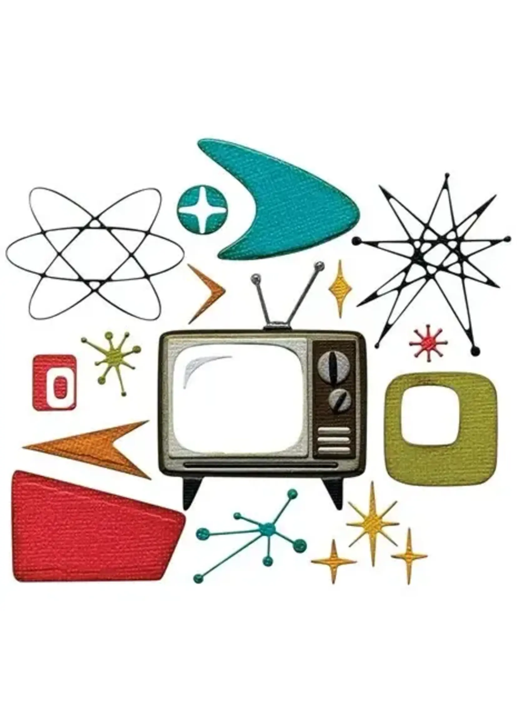 Thinlits Die by Tim Holtz Vault Atomic Retro (24pcs) (666875)