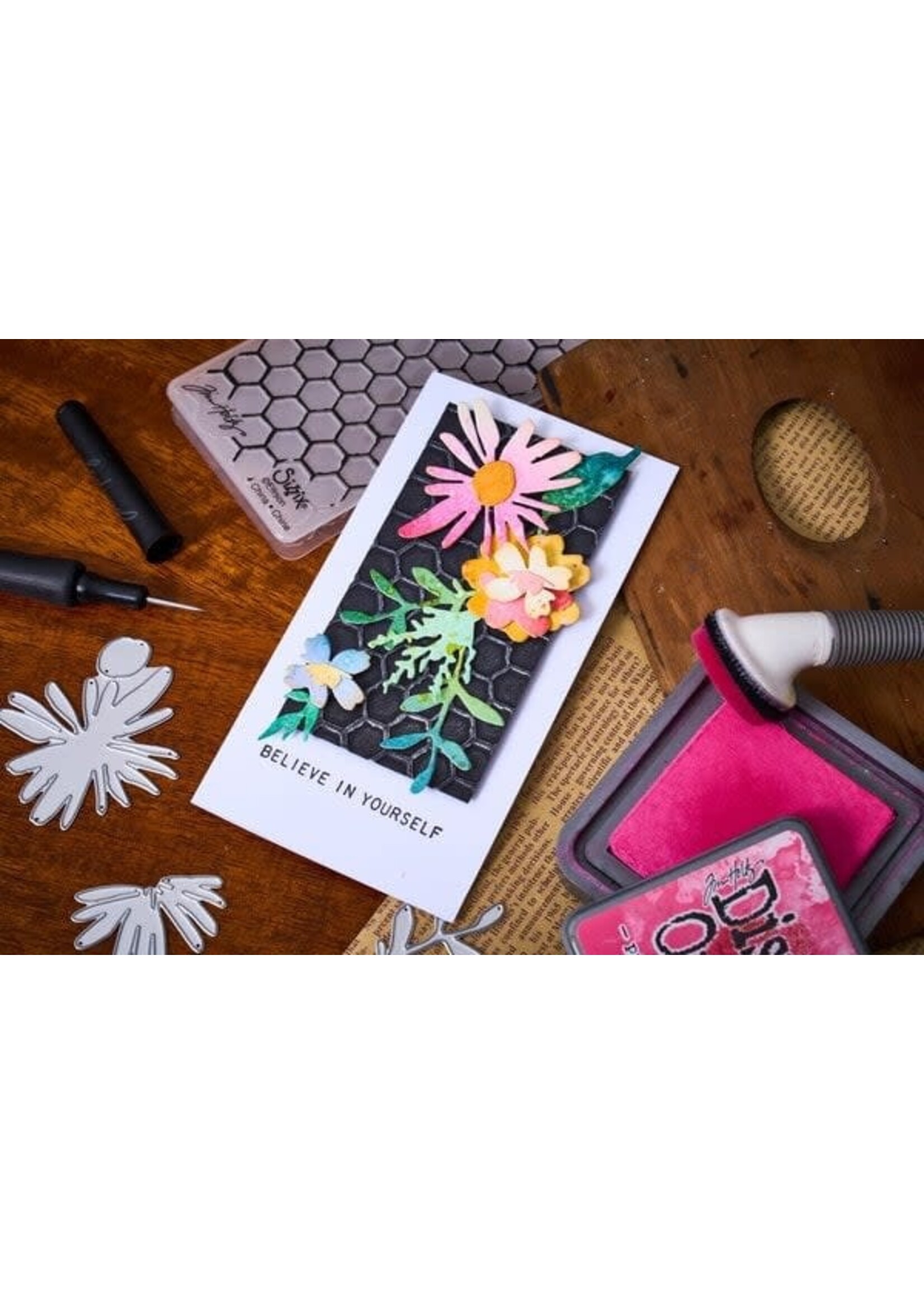 2D Texture Fades w/ Thinlits Die by Tim Holtz Vault Side-Order Floristry (1+11pcs) (666872)