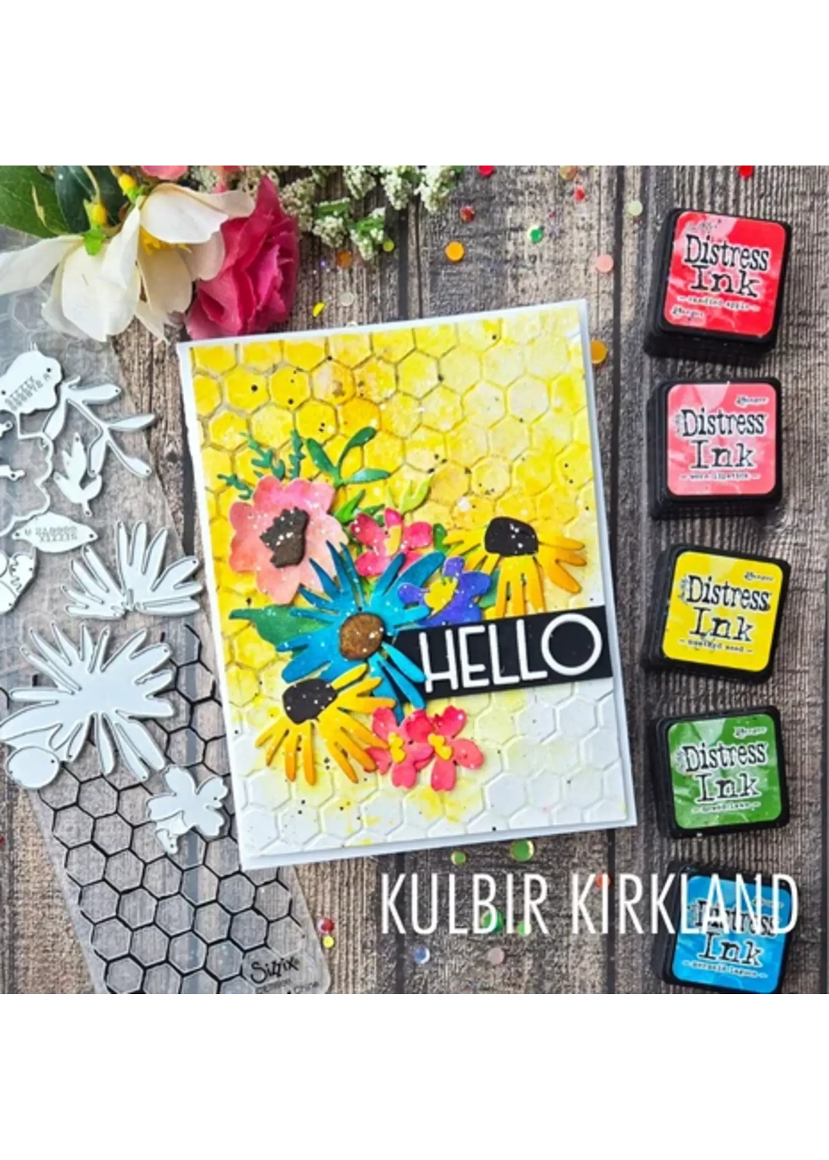 2D Texture Fades w/ Thinlits Die by Tim Holtz Vault Side-Order Floristry (1+11pcs) (666872)