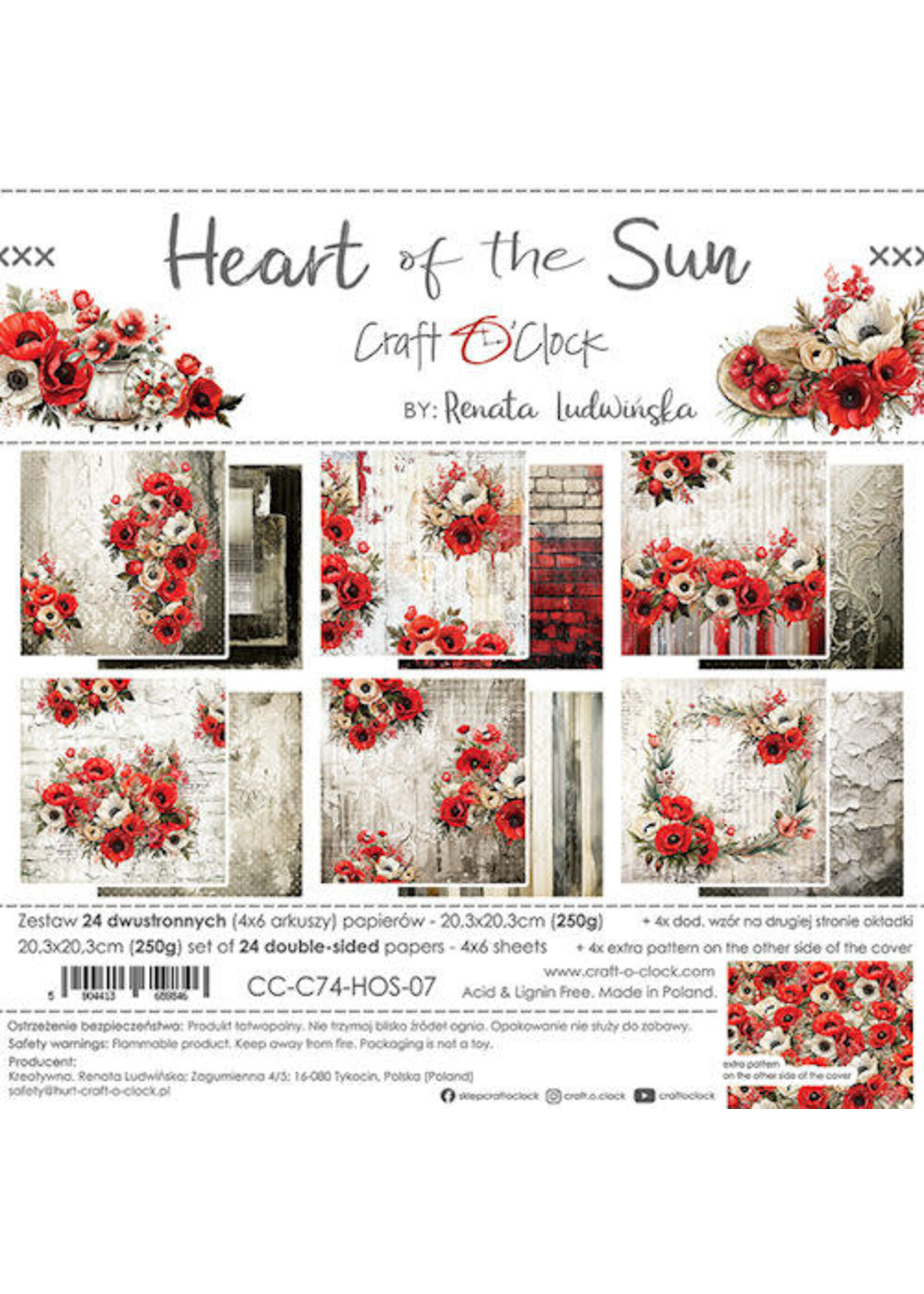 Paper Pack 20x20 cm Heart of the Sun