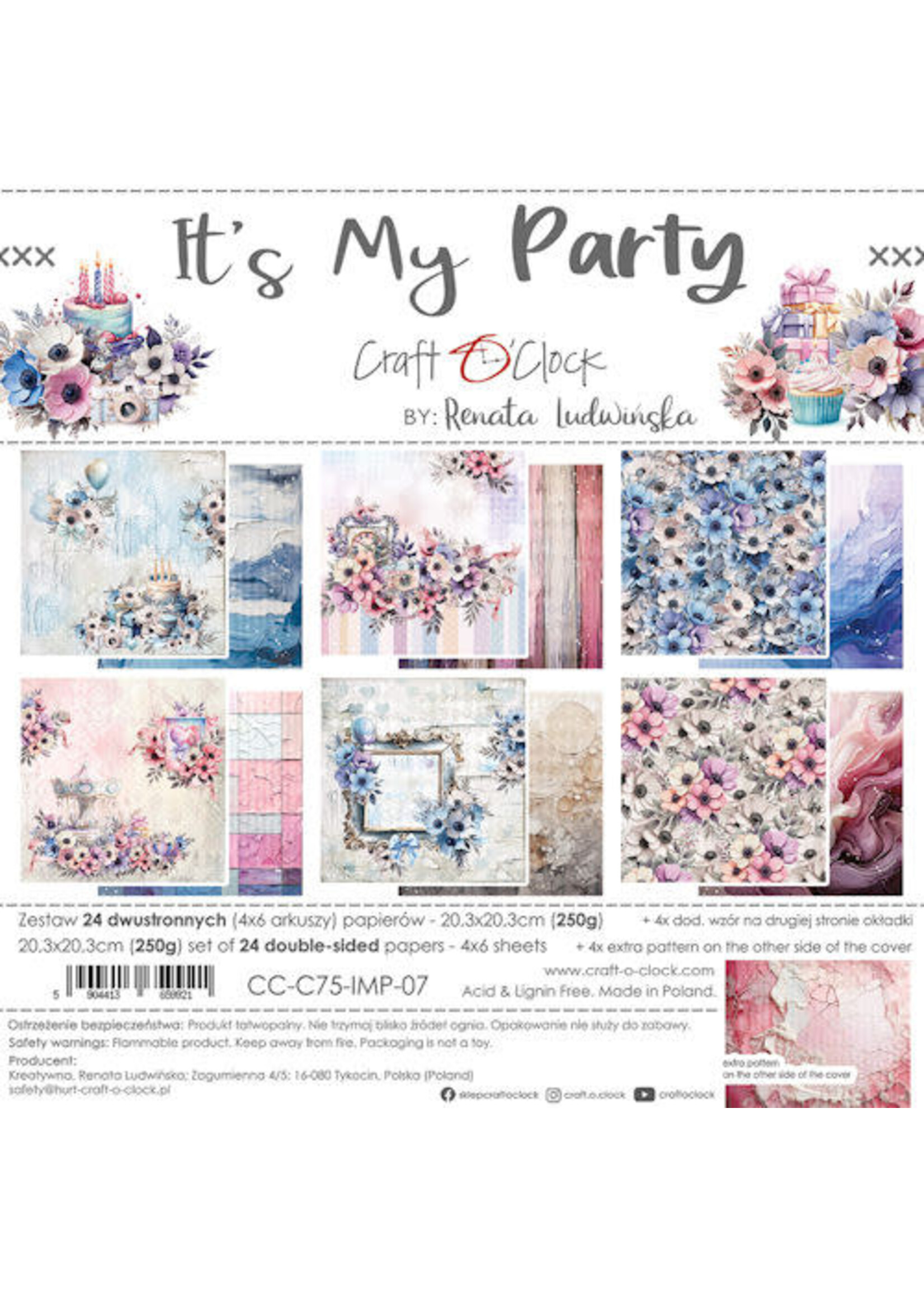 Paper Pack 20x20 cm It's my Party