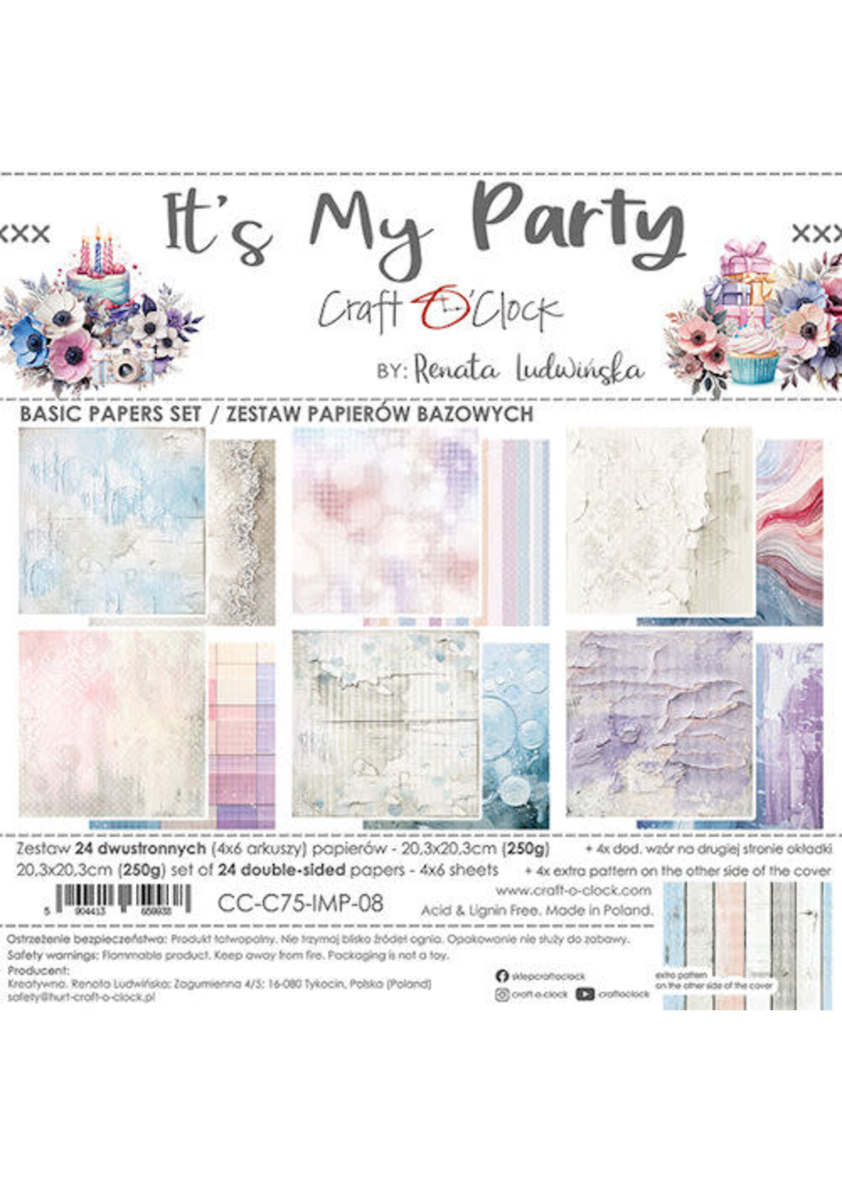 Paper Pack 20x20 cm It's my Party