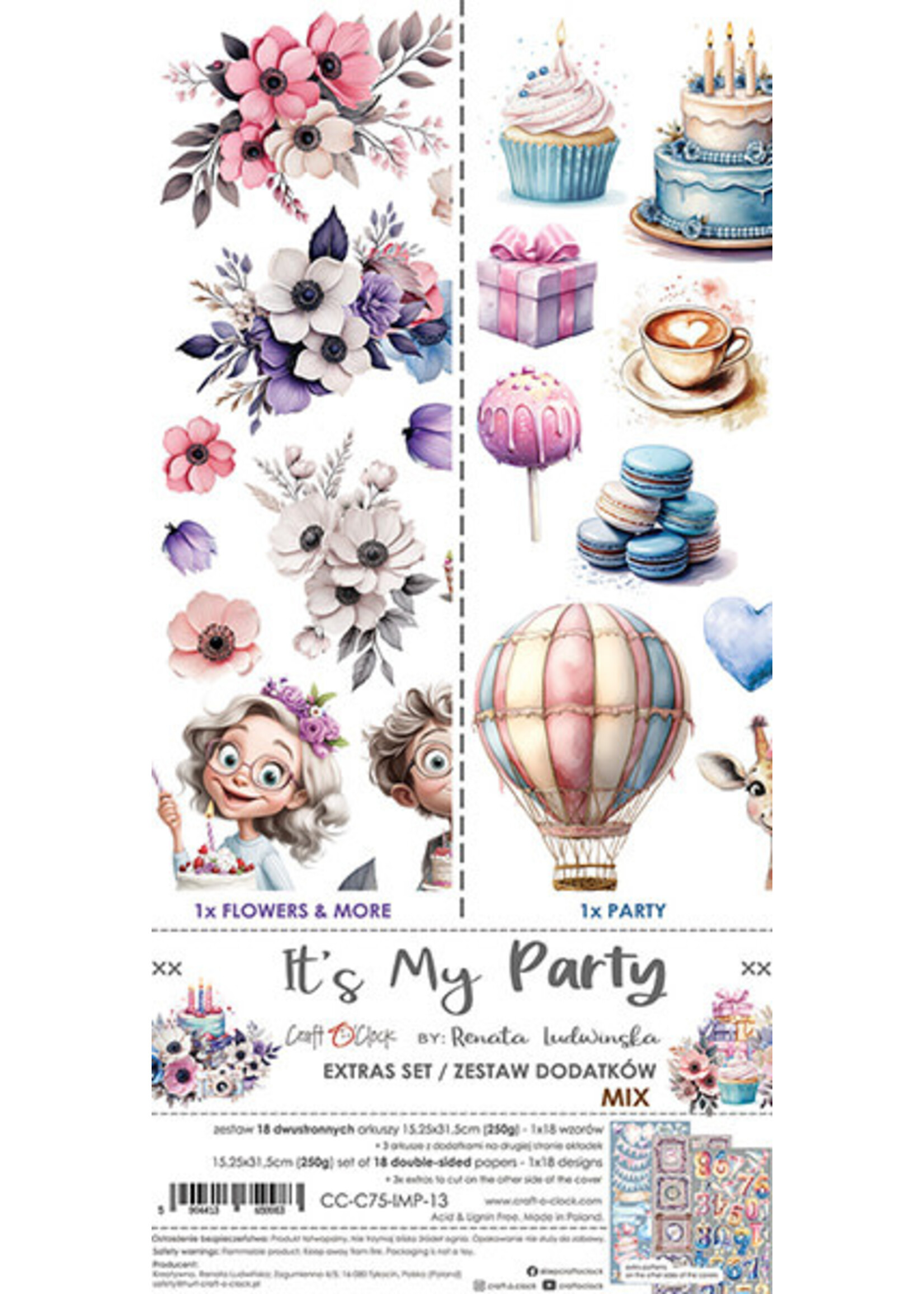 Extras Set Mix 15x30 cm It's my Party