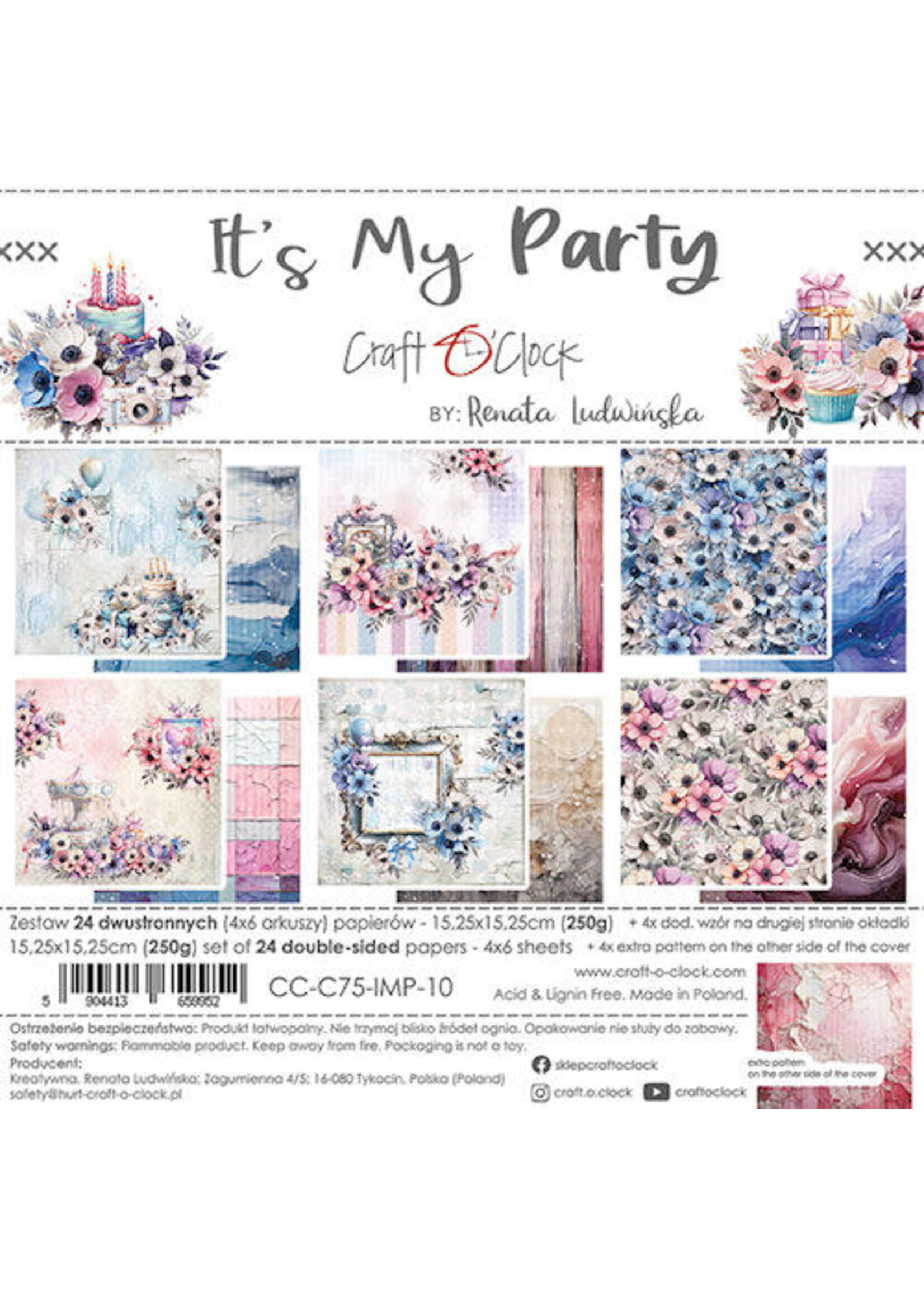 Set of Papers 15x15 cm It's my Party