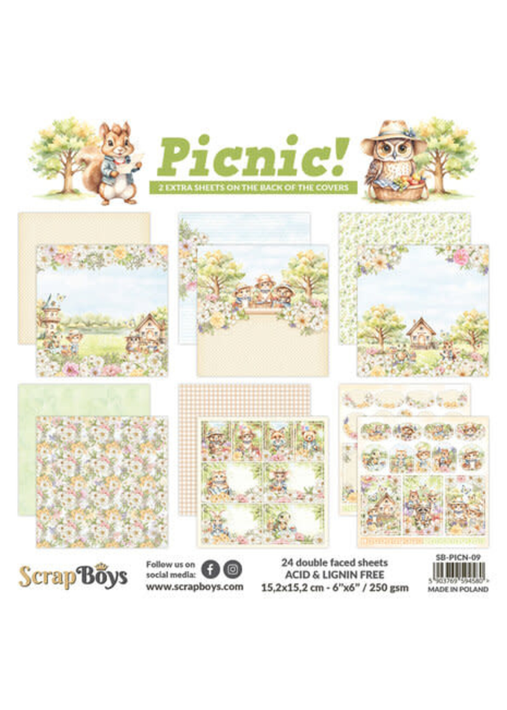 Picnic! 6x6 Inch Paper Pad (SB-PICN-09)