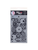 Textuur Stencil 5"x8" Klok Tandwielen