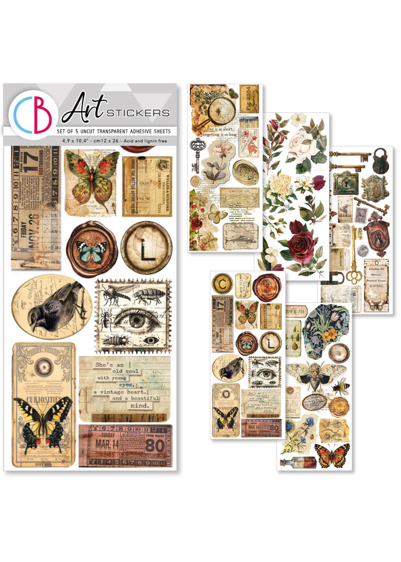 Kunst Stickers Rariteitenkabinet 5/Pkg