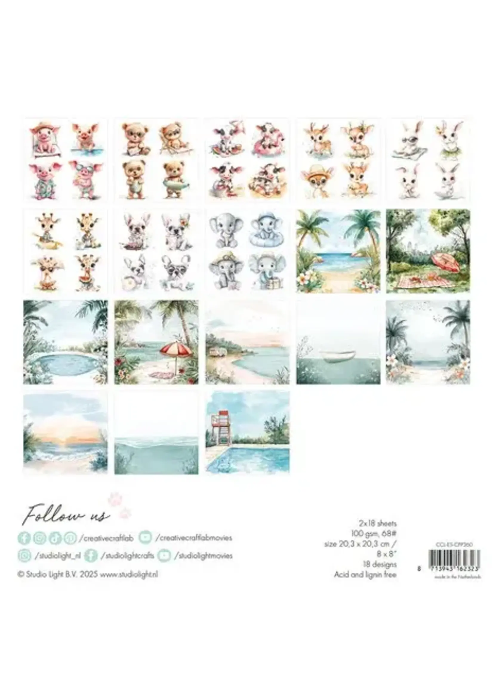 Summer Breeze Essentials Collage Paper Pad (CCL-ES-CPP360