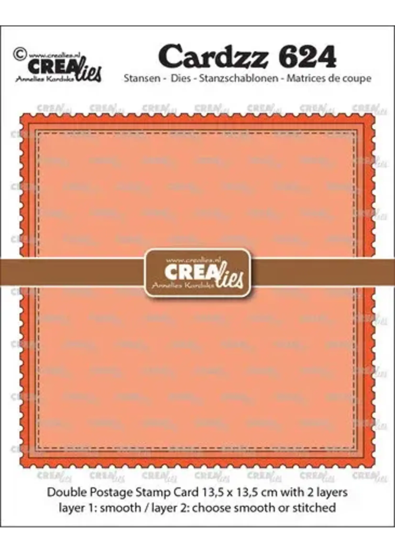 Cardzz Stansen No. 624 Dubbele Kaart Postzegel Vierkant (CLCZ624)