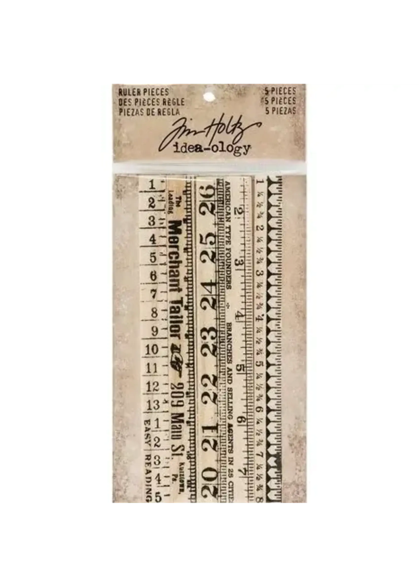 Tim Holtz Ruler Pieces (5pcs) (TH93565)