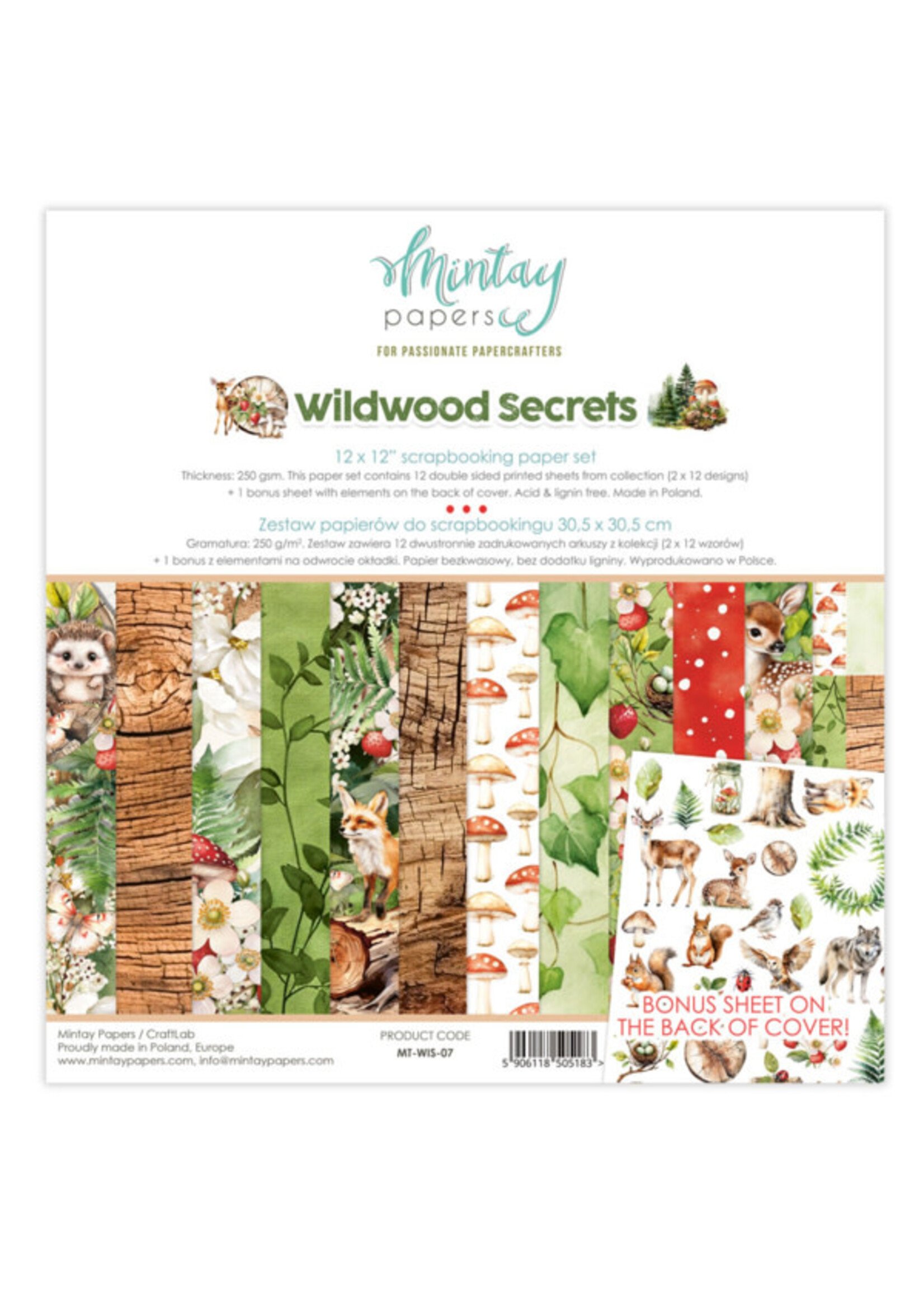 12 x 12 Papier Set - Wildwood Secrets