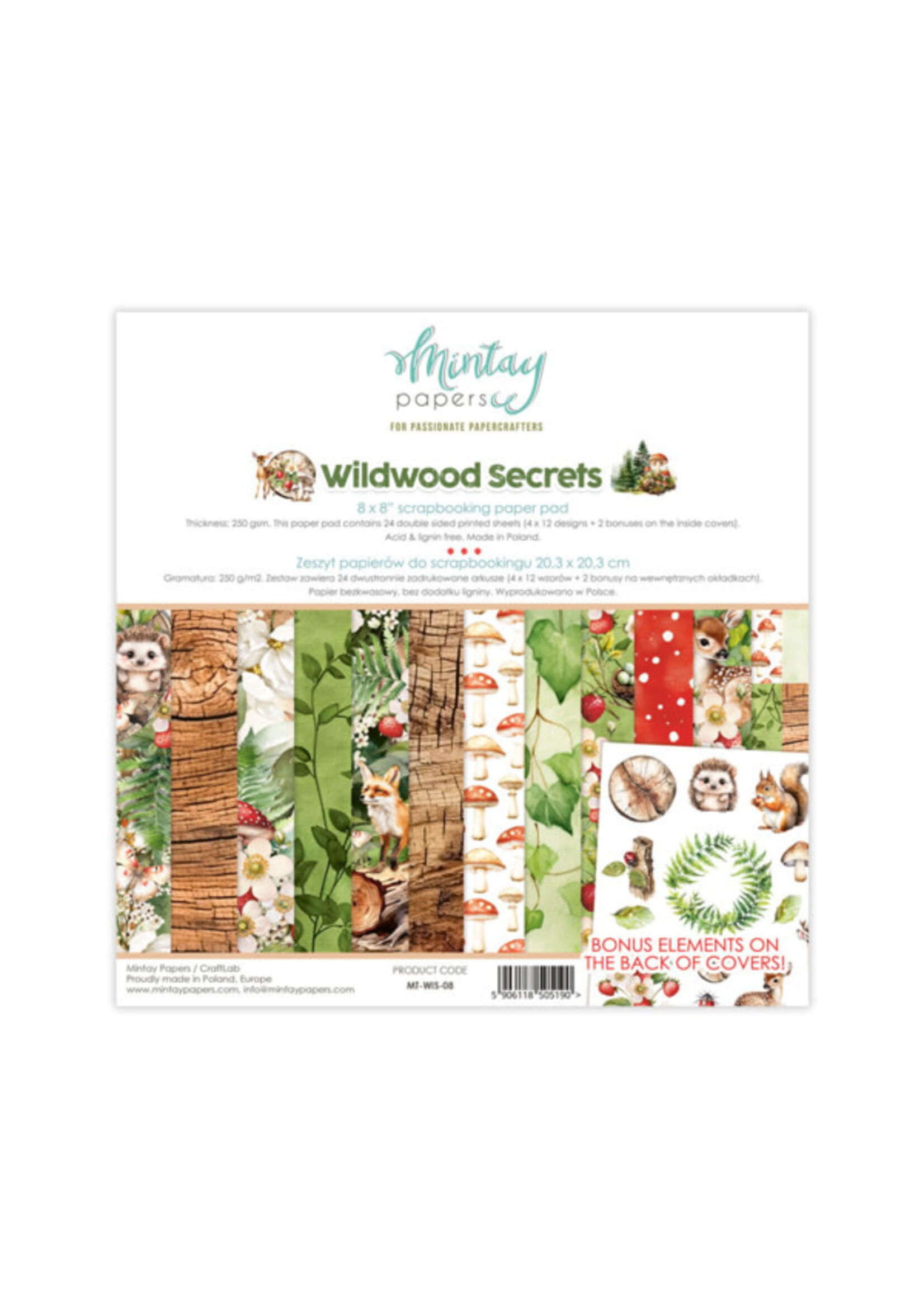 8 x 8 Paper Pad - Wildwood Secrets