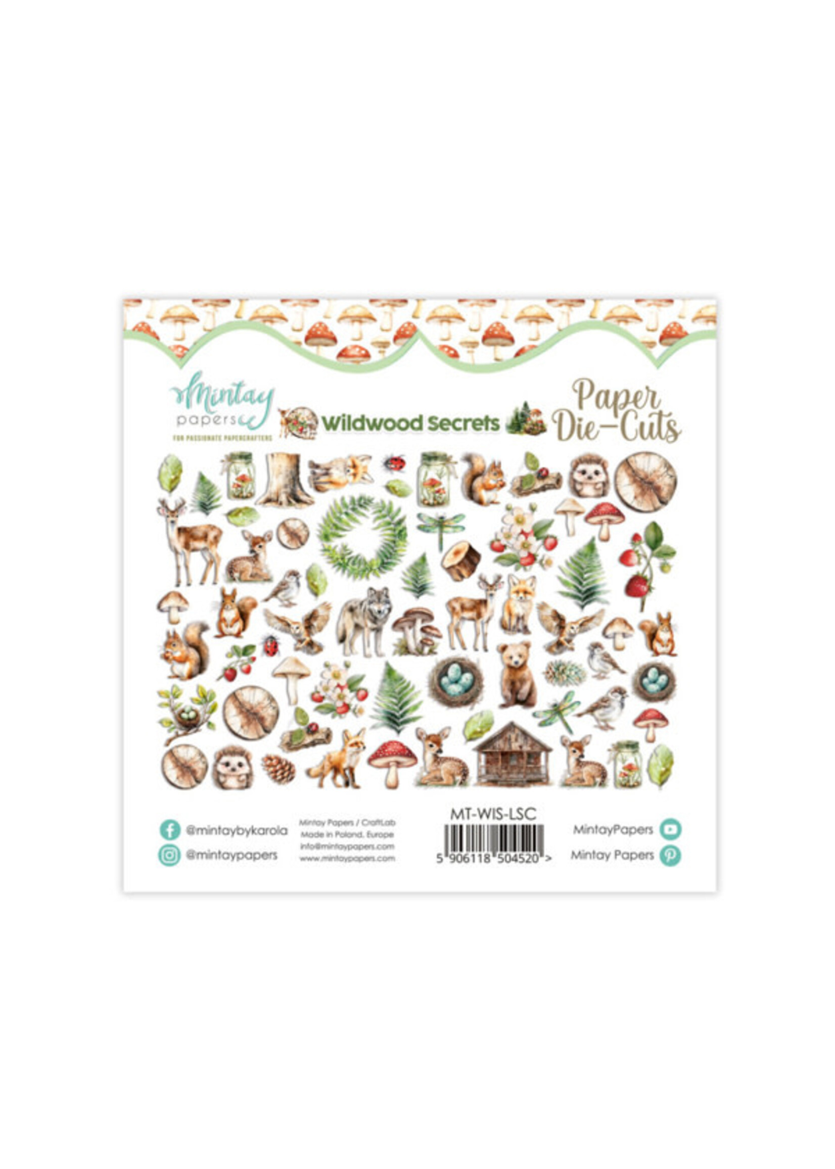 Papier stansvormen - Wildwood Secrets, 60 stuks