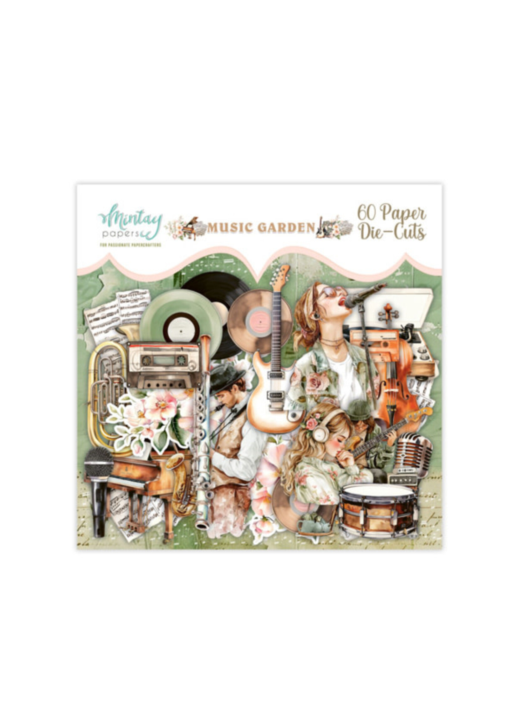 Papier stansvormen - Music Garden, 60 stuks
