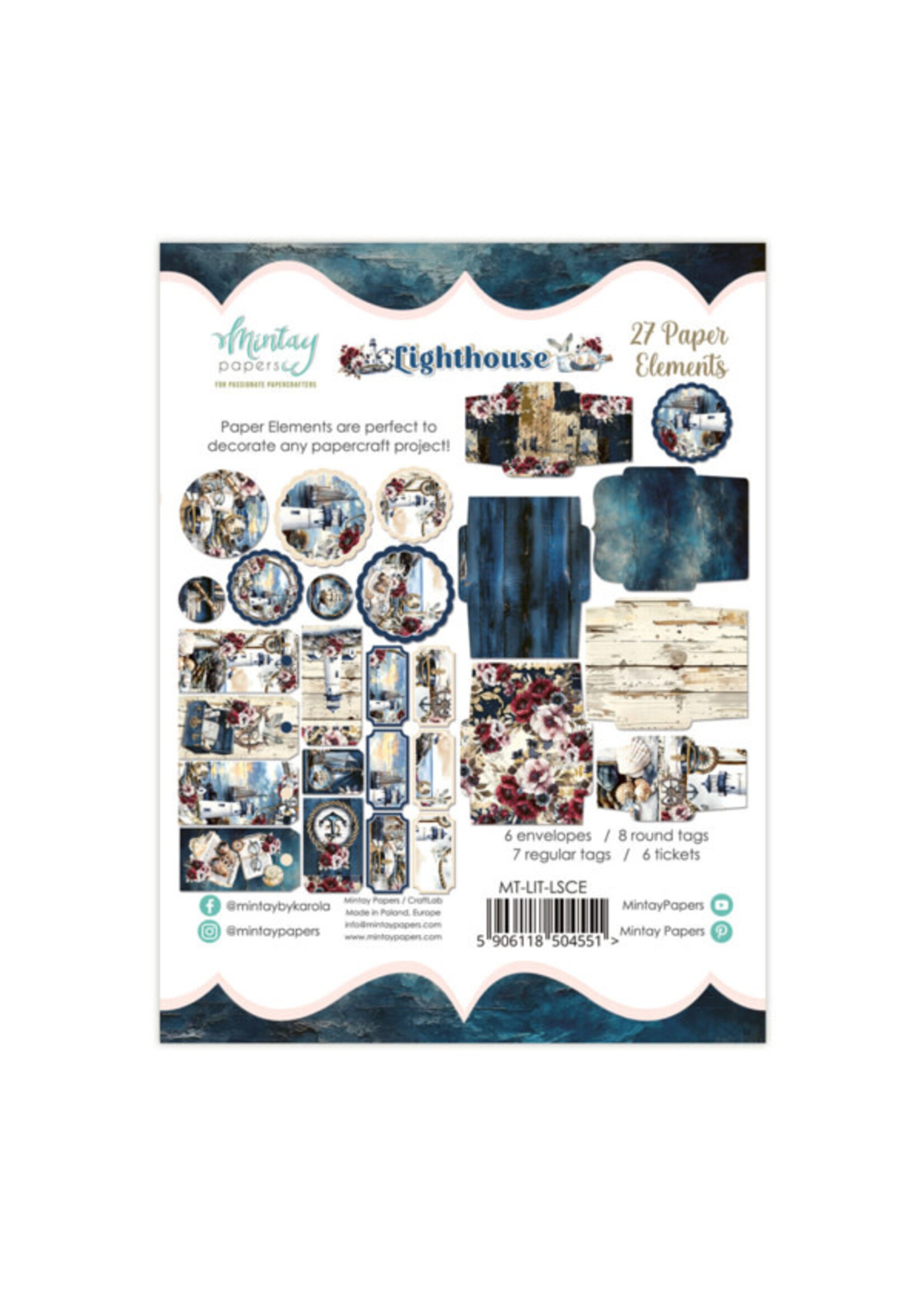 Papieren Elementen - Vuurtoren, 27 stuks