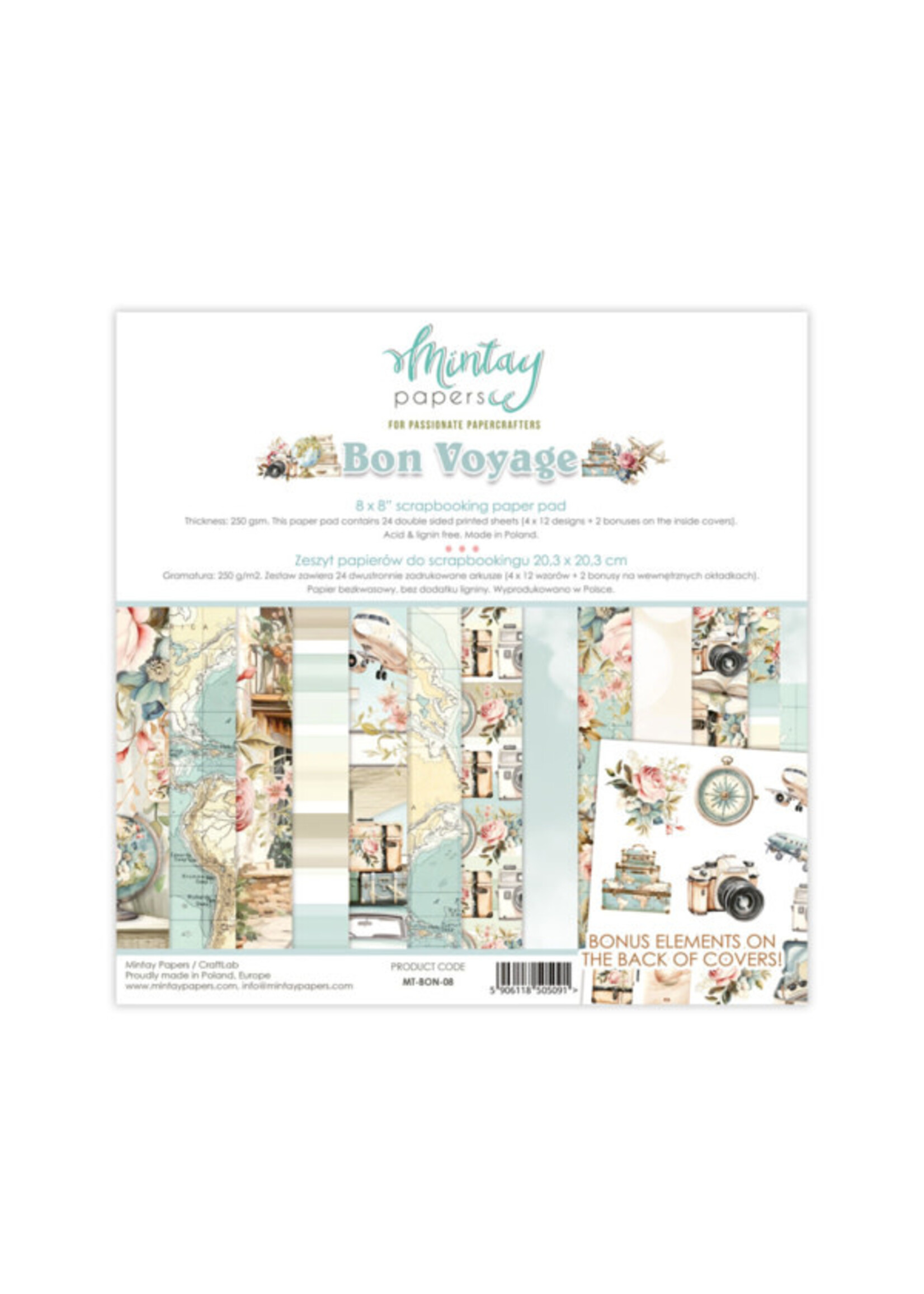 8 x 8 Blok - Bon Voyage