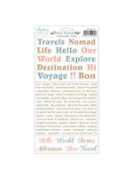 6 x 12 Papieren Stickers - Bon Voyage - Woorden
