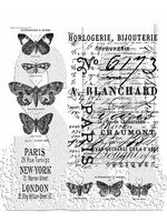 Papillon Tim Holtz Cling Stamps (CMS106)