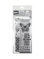 Mixed Media #15 Tim Holtz Clear Stamp and Stencil (THMM115)