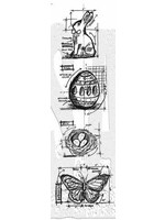 Easter Mini Tim Holtz Blueprints Strip Stamps (THMB005)