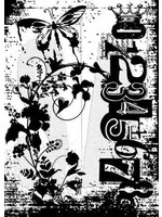 Fairy Garden Tim Holtz Components Cling Mount Collage Stamp (COM029)