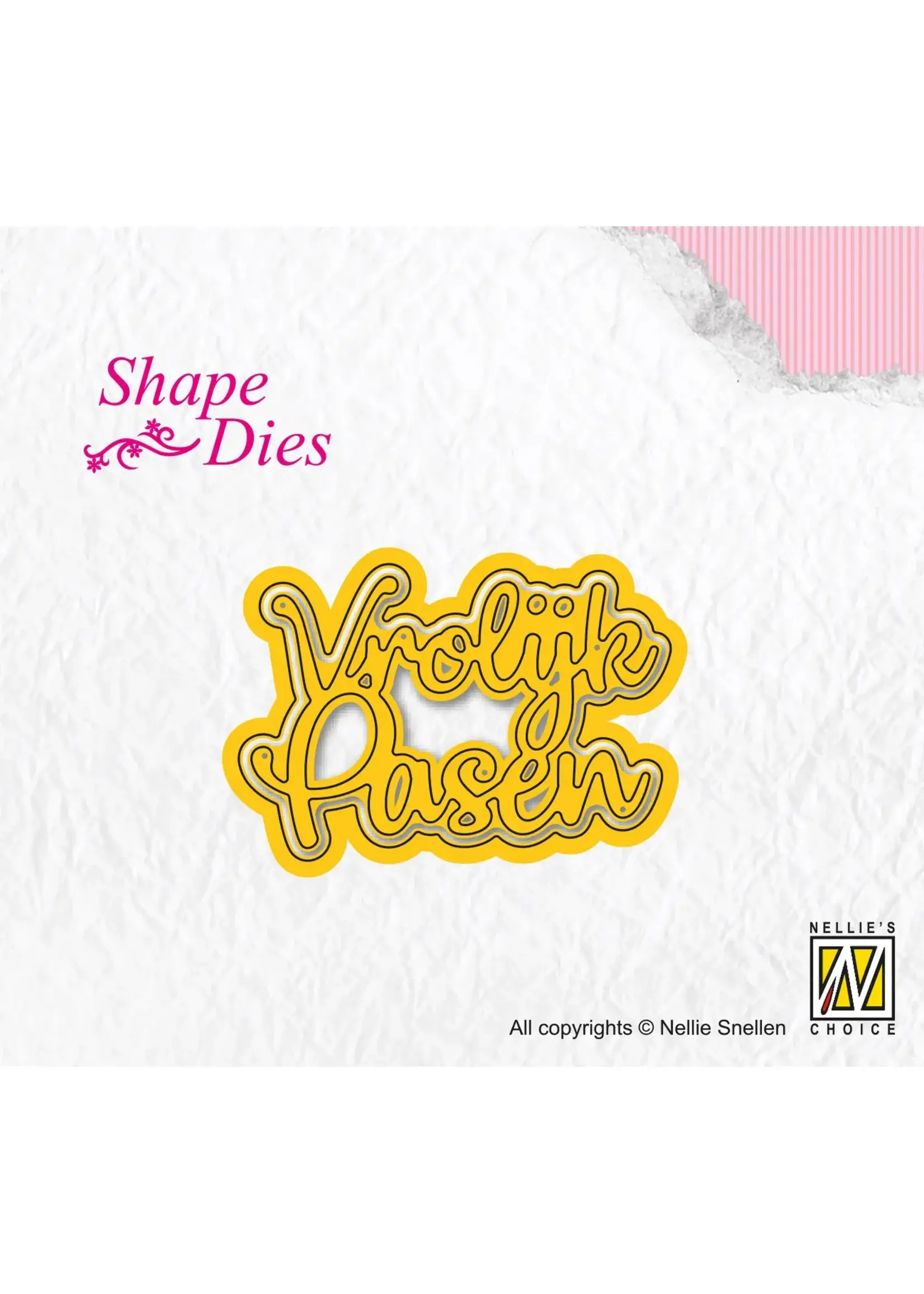 Nellie's Choice • Shape Die Tekst Vrolijk Pasen Nellie's ChoiceSD309
