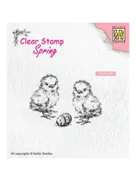 Nellie's Choice • Spring Clear Stempels Chicken and Easter Egg 55x40 Nellie's Choice SPCS008