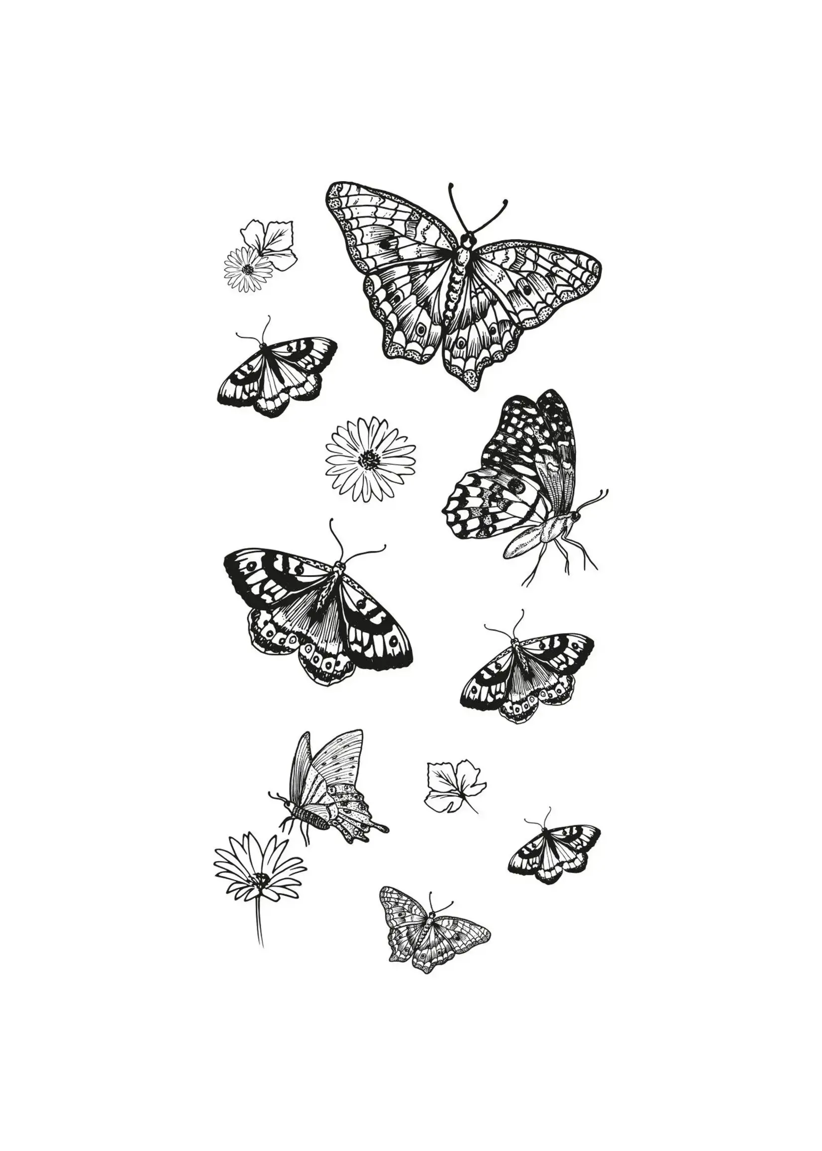 Sizzix • Clear Stamp Set Nature Butterflies 13pcs Sizzix 666642