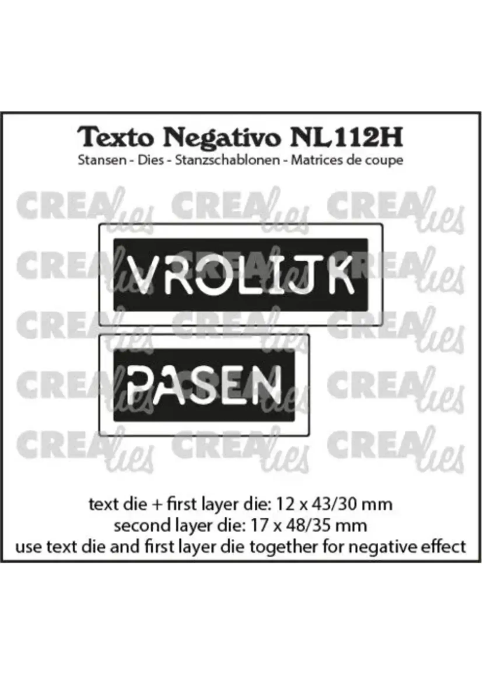 Texto Negativo Stansen Dutch No. 112H Vrolijk Pasen (NL112H)