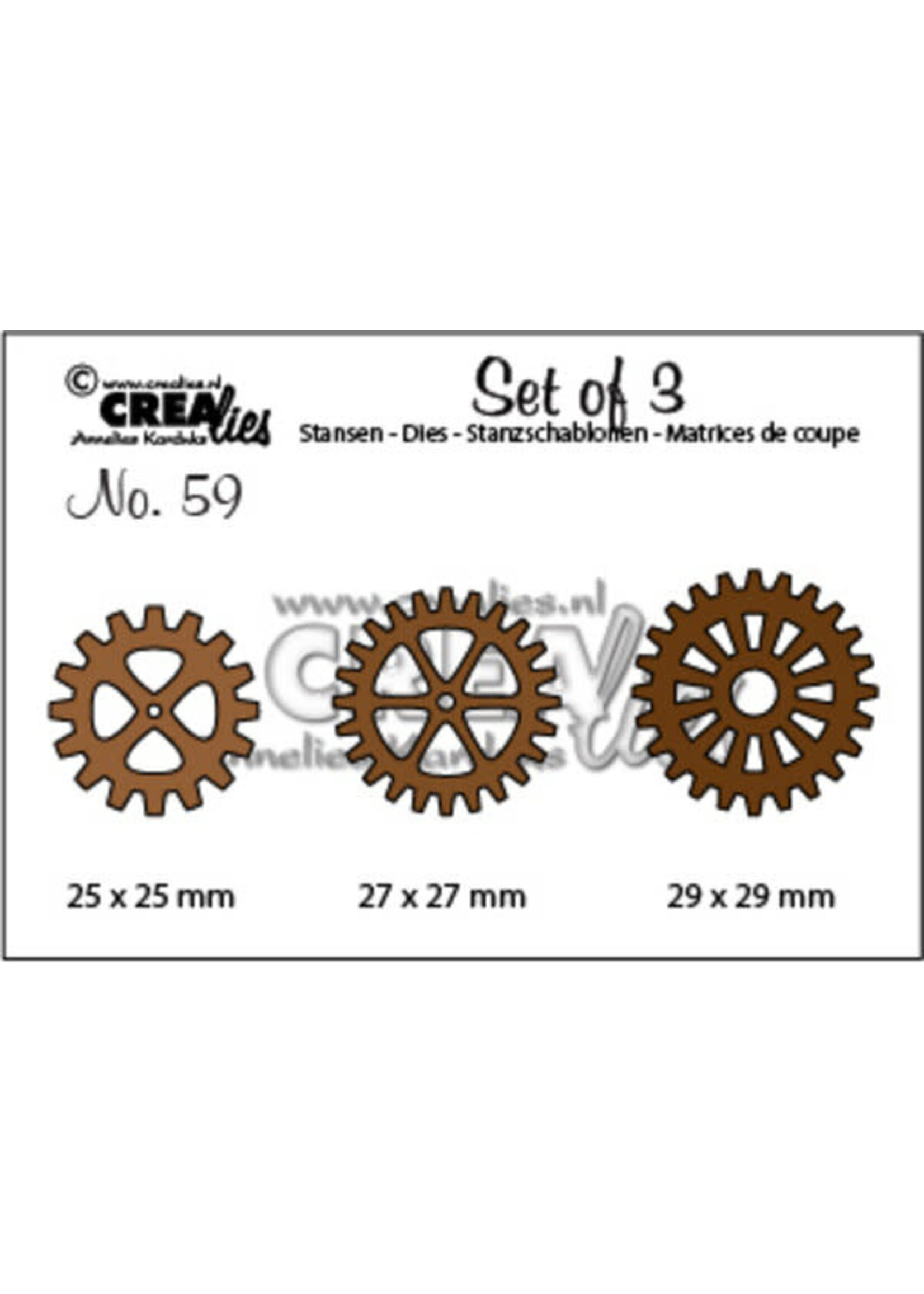 Set Van 3 Stansen No. 59 Tandwielen (CLSet59)