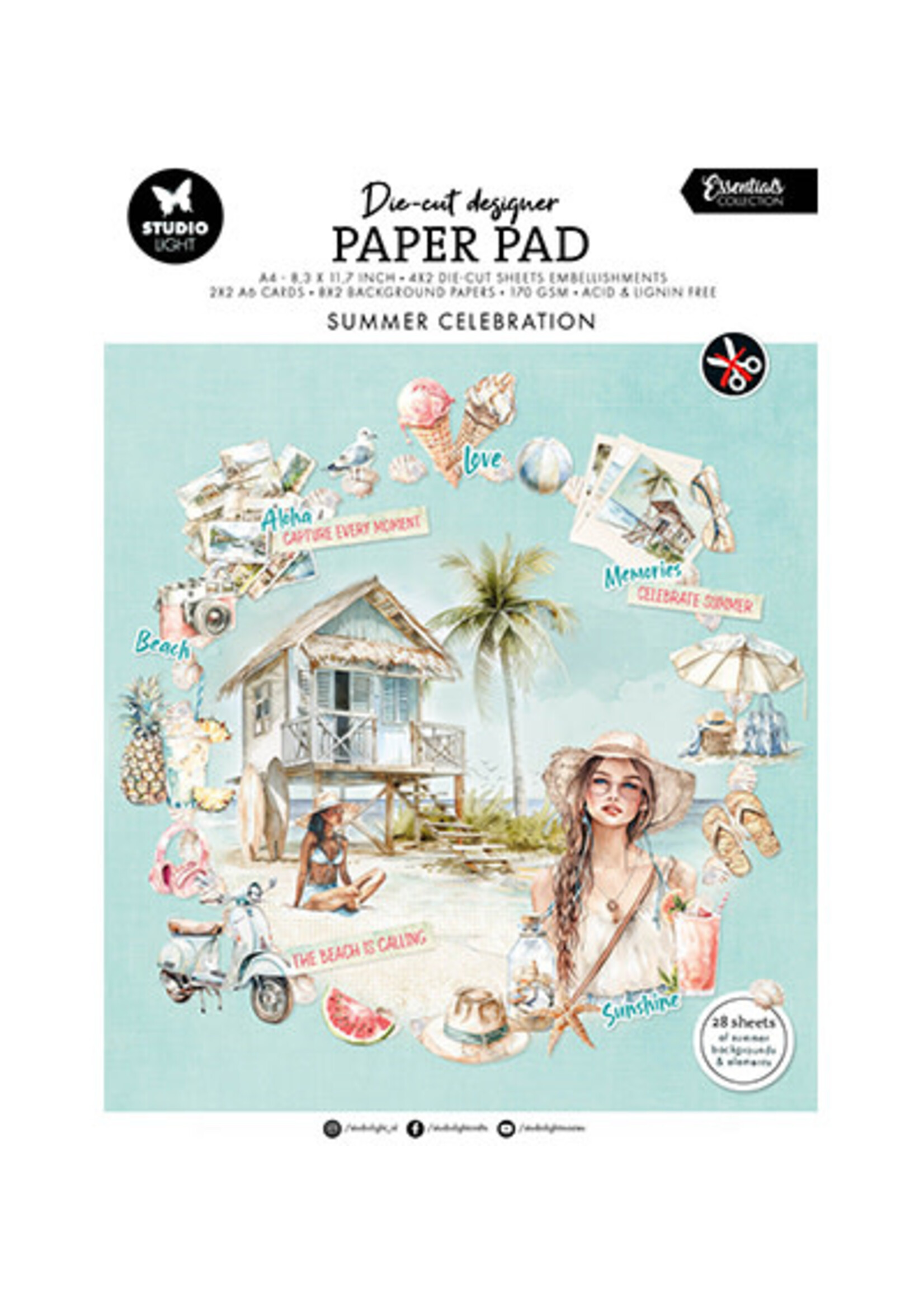 SL-ES-DCPP311 - Die-cut Paper Pad Summer Celebration Essentials nr.311