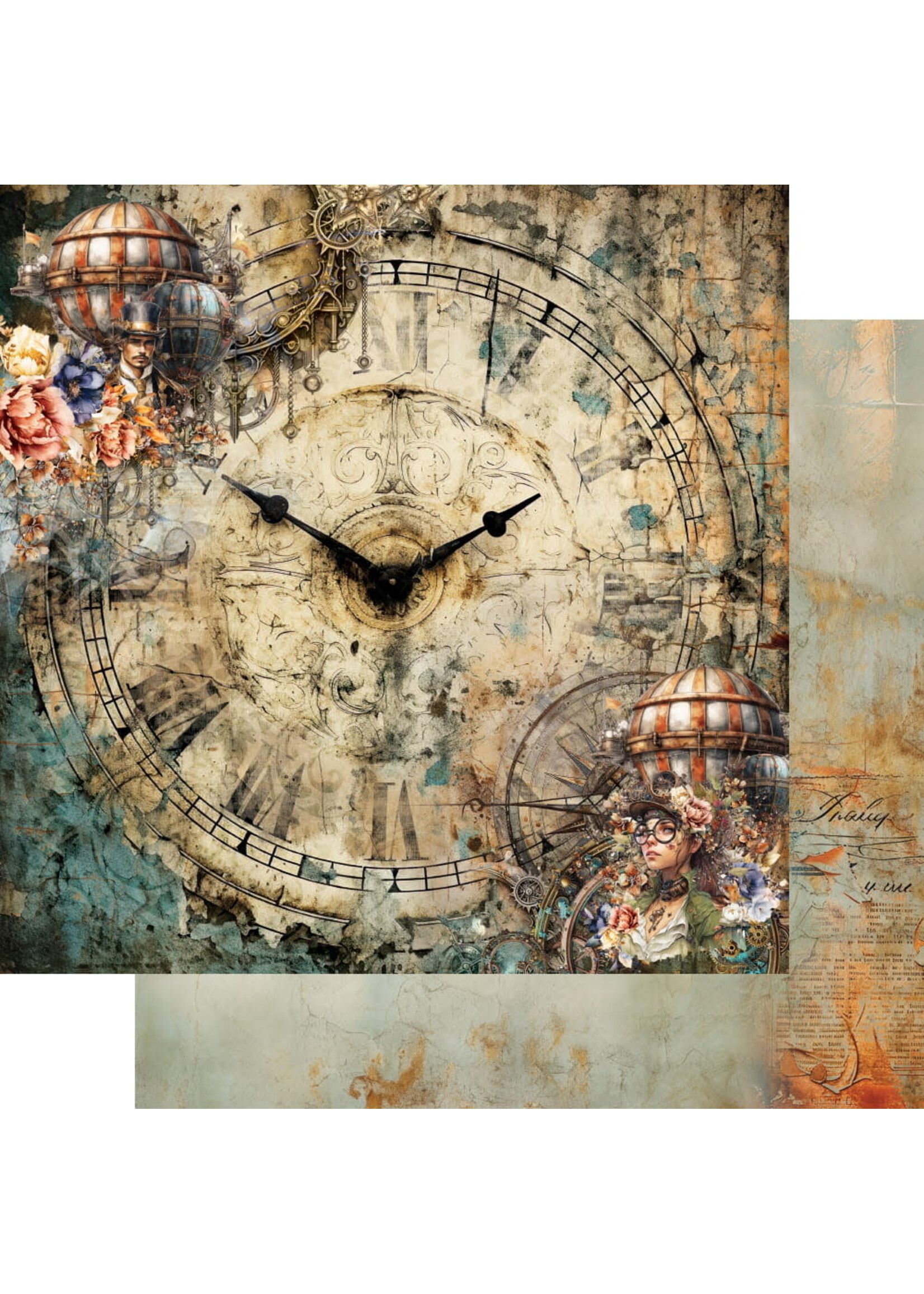 Papierset 8x8'' Steampunk Time AA-ST-08
